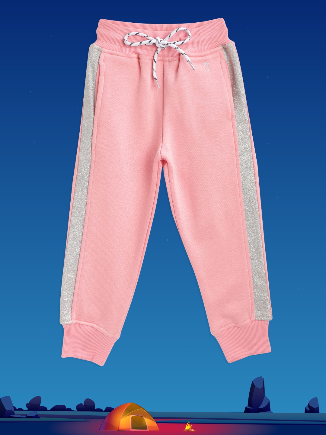 

Gini and Jony Girls Pink Solid Joggers with Side Stripe