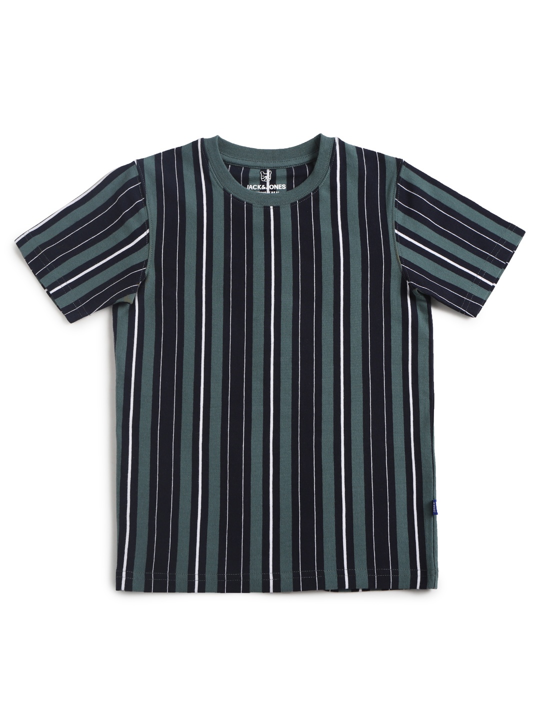 

Jack & Jones Boys Blue Striped Slim Fit T-shirt