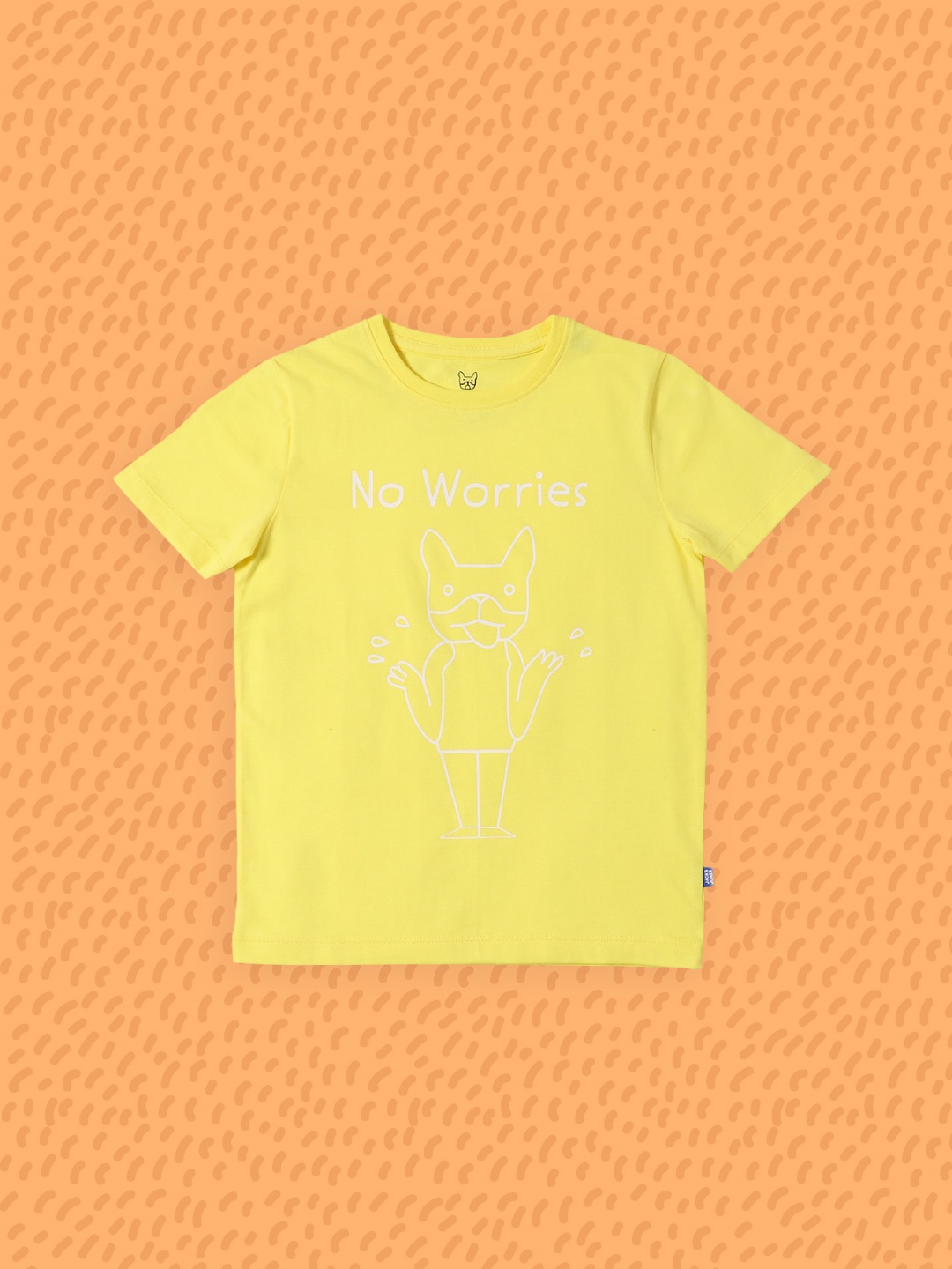 

Jack & Jones Boys Yellow Printed Slim Fit Cotton T-shirt