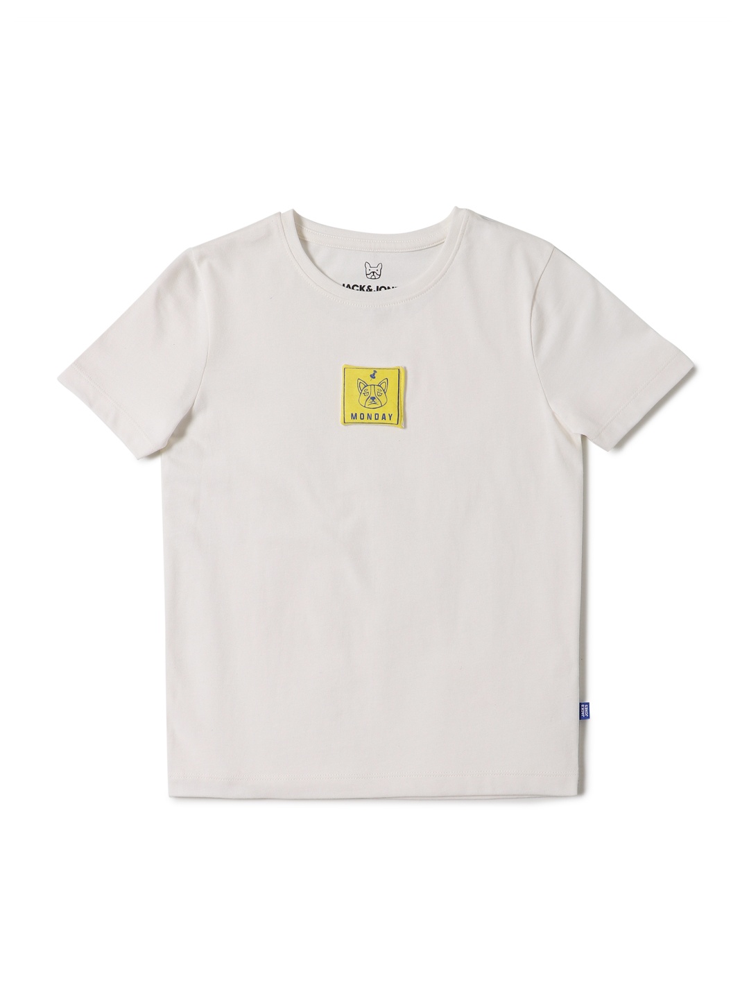 

Jack & Jones Boys White Applique Slim Fit Cotton T-shirt