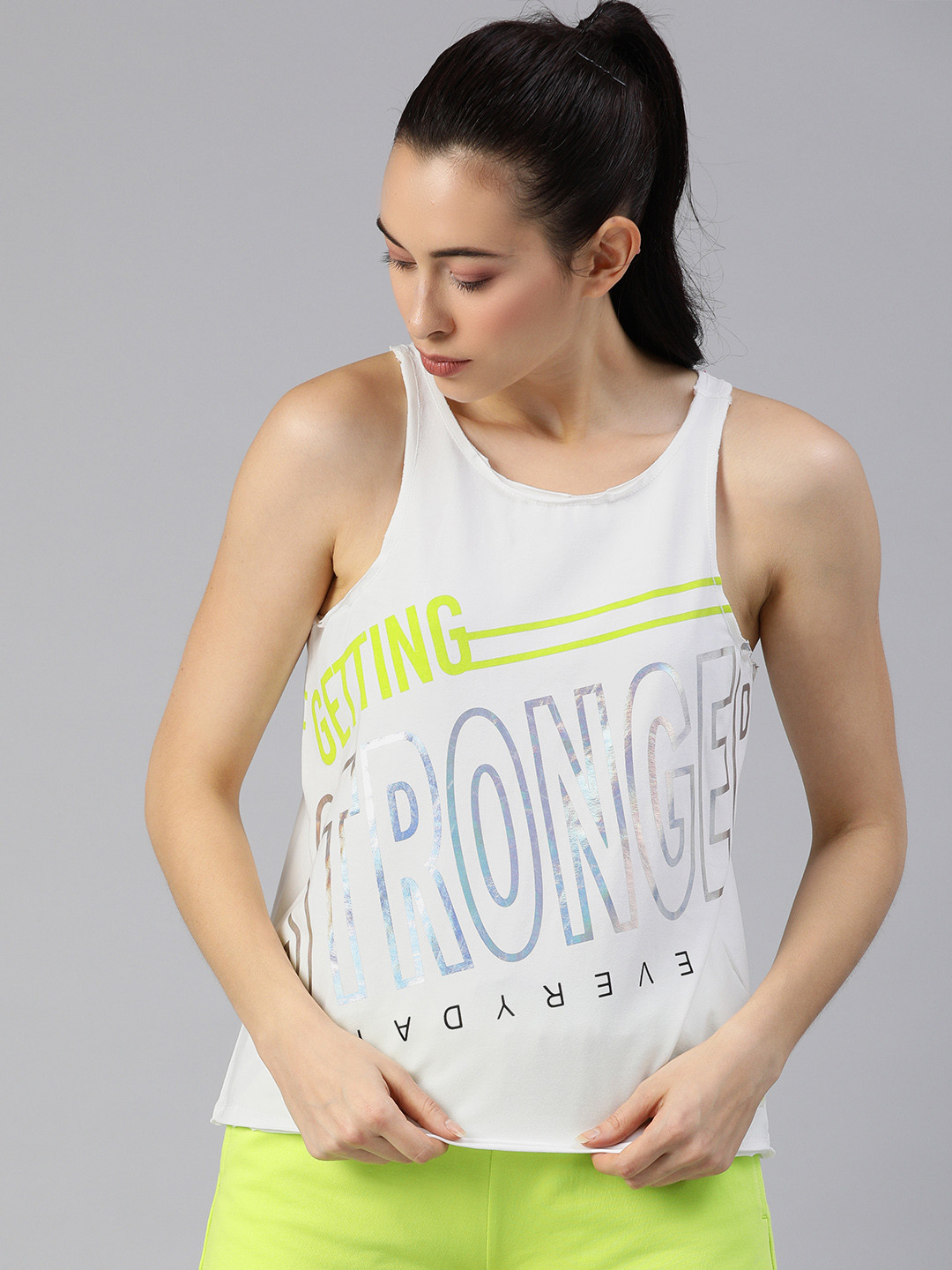 

Allen Solly Tribe White Printed Tank Top