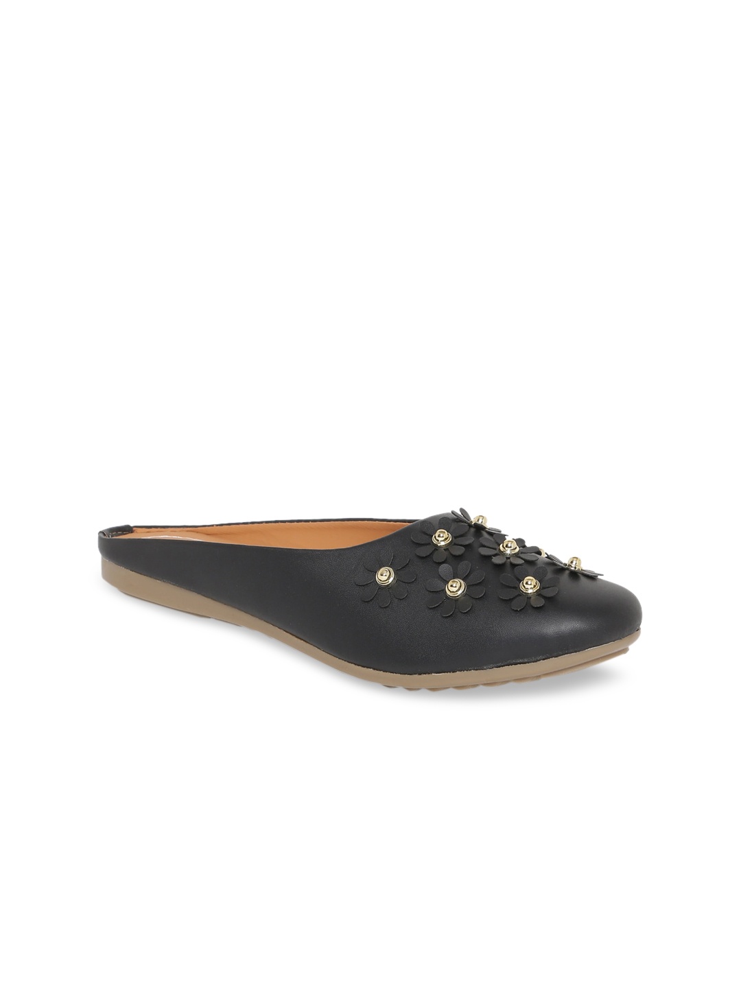 

Padvesh Women Black Embellished Mules