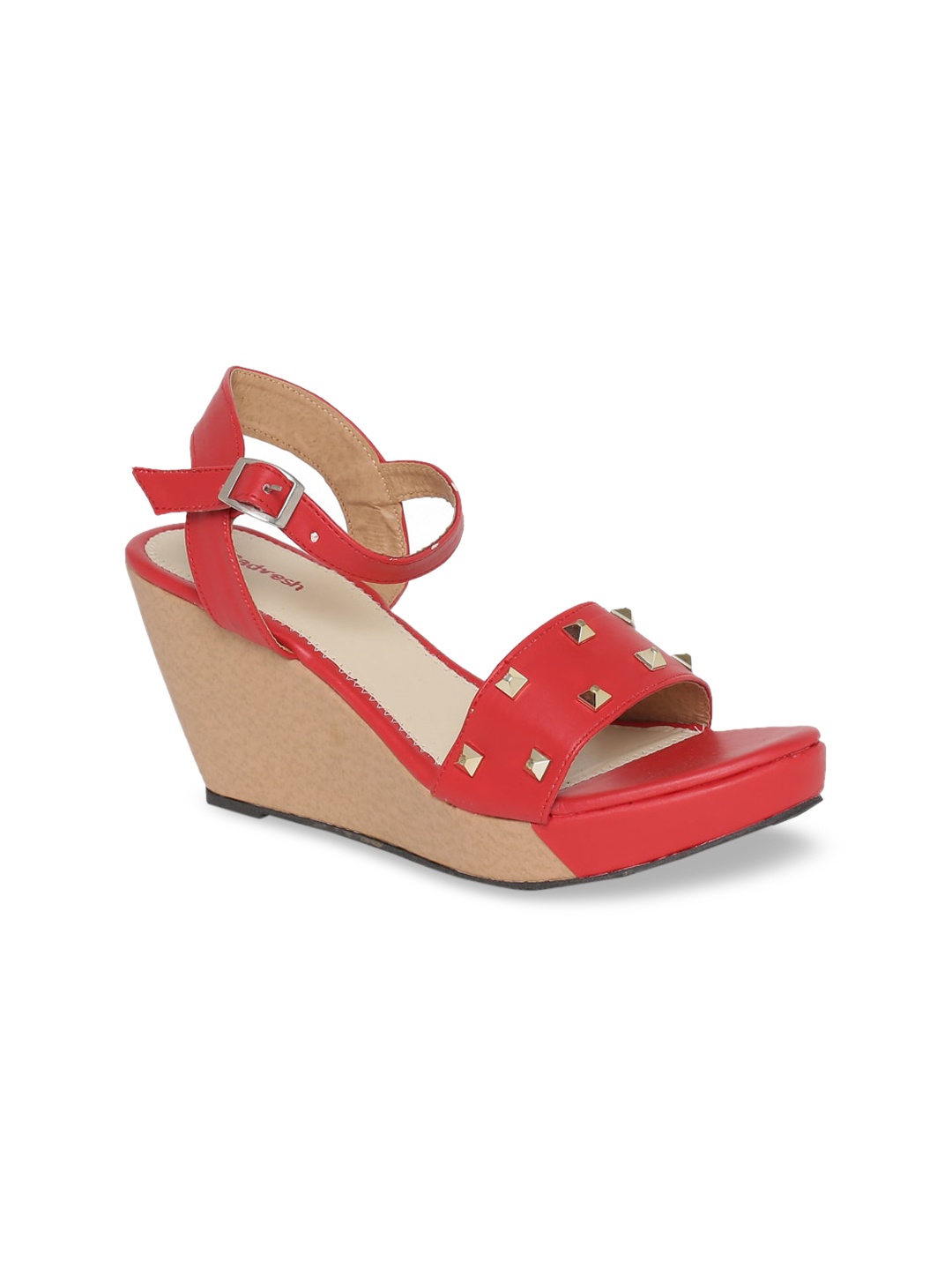 

Padvesh Women Red Solid Wedges