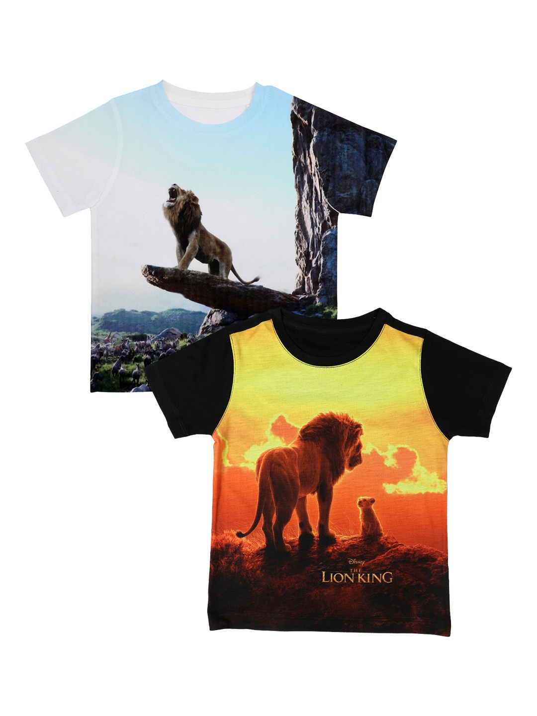 

Disney by Wear Your Mind Boys White Printed Round Neck T-shirt