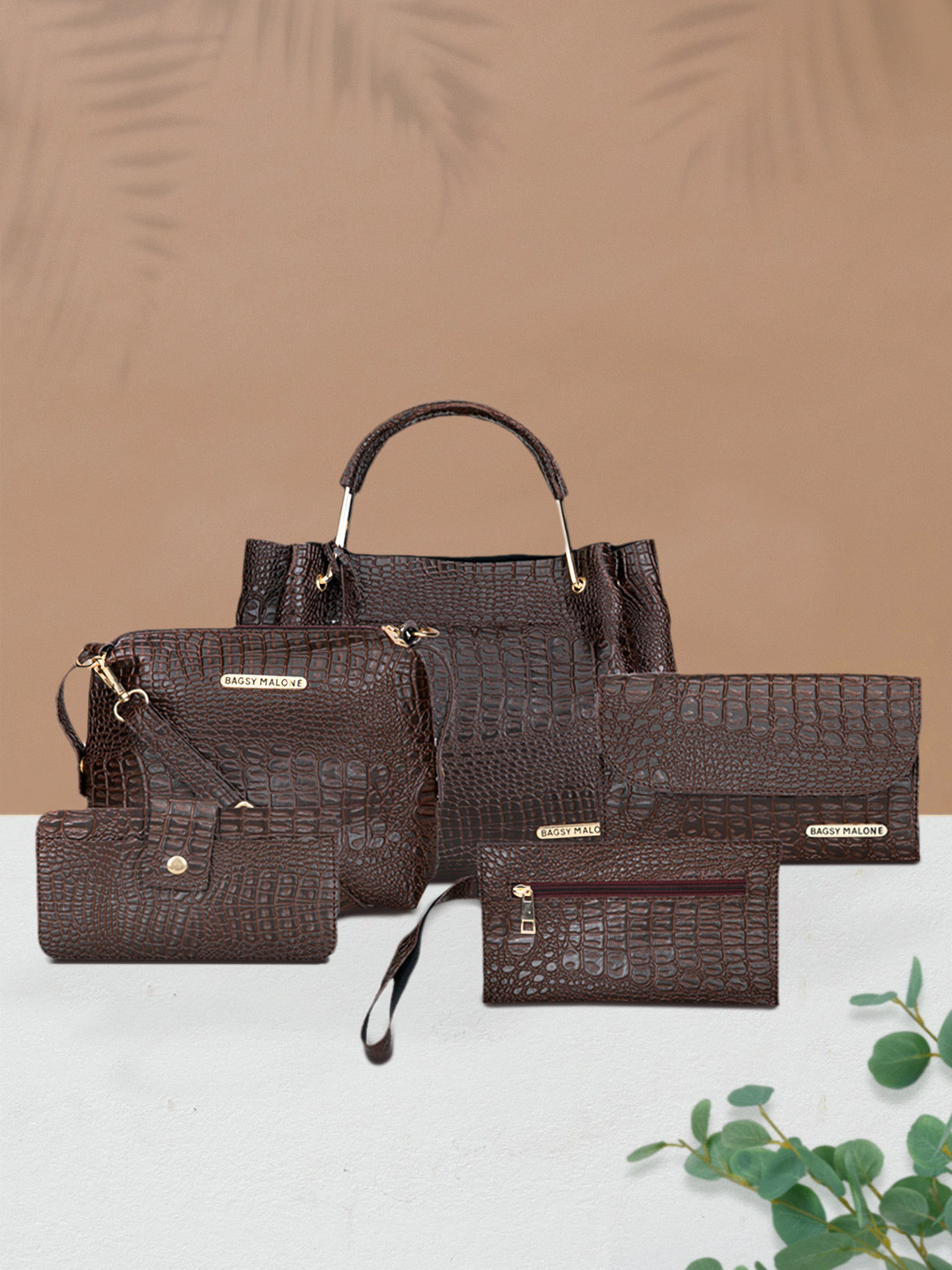 

Bagsy Malone Coffee Brown Pack of 5 Solid Bags