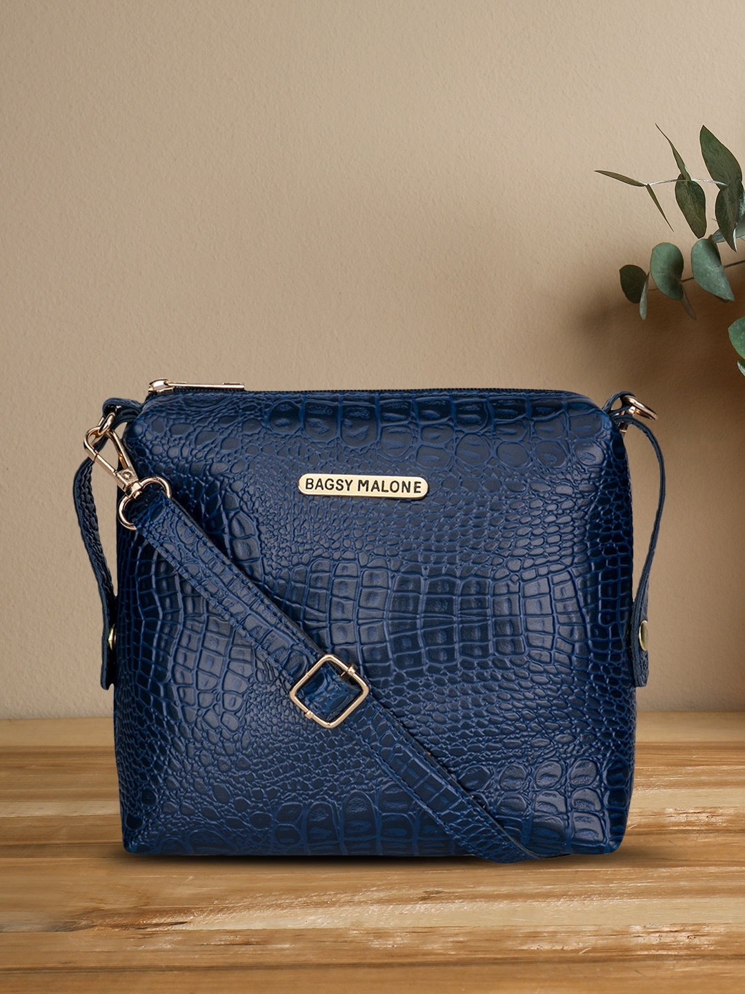 

Bagsy Malone Blue Textured Sling Bag