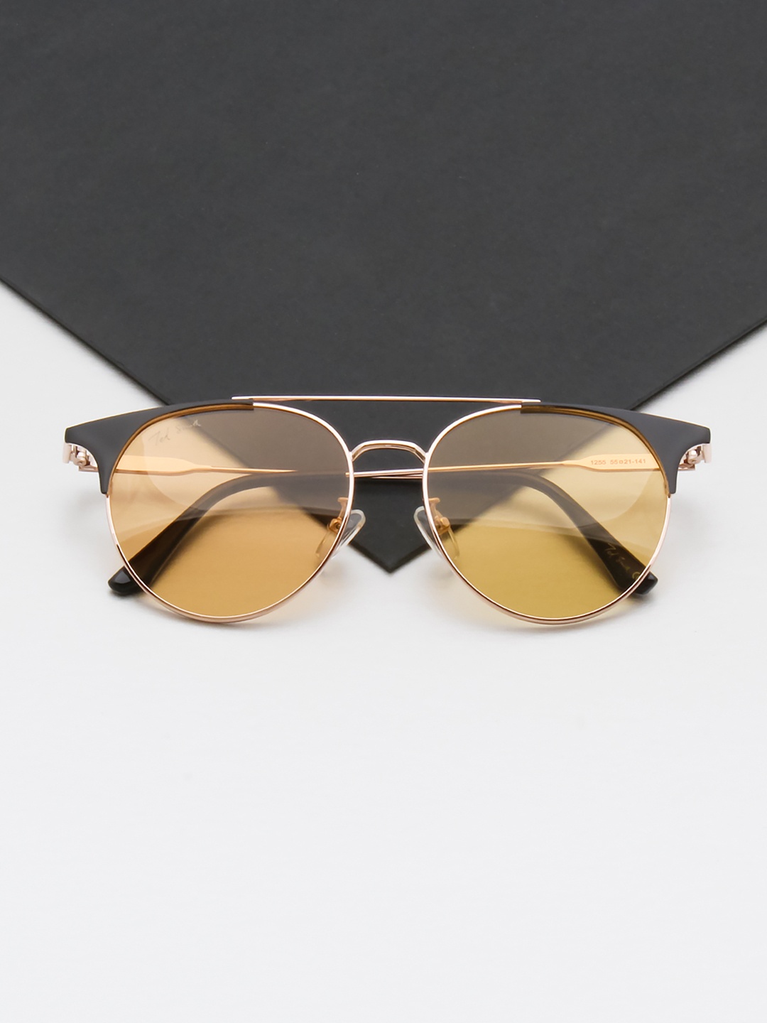 

Ted Smith Unisex Aviator Sunglasses TS-N1255S, Gold