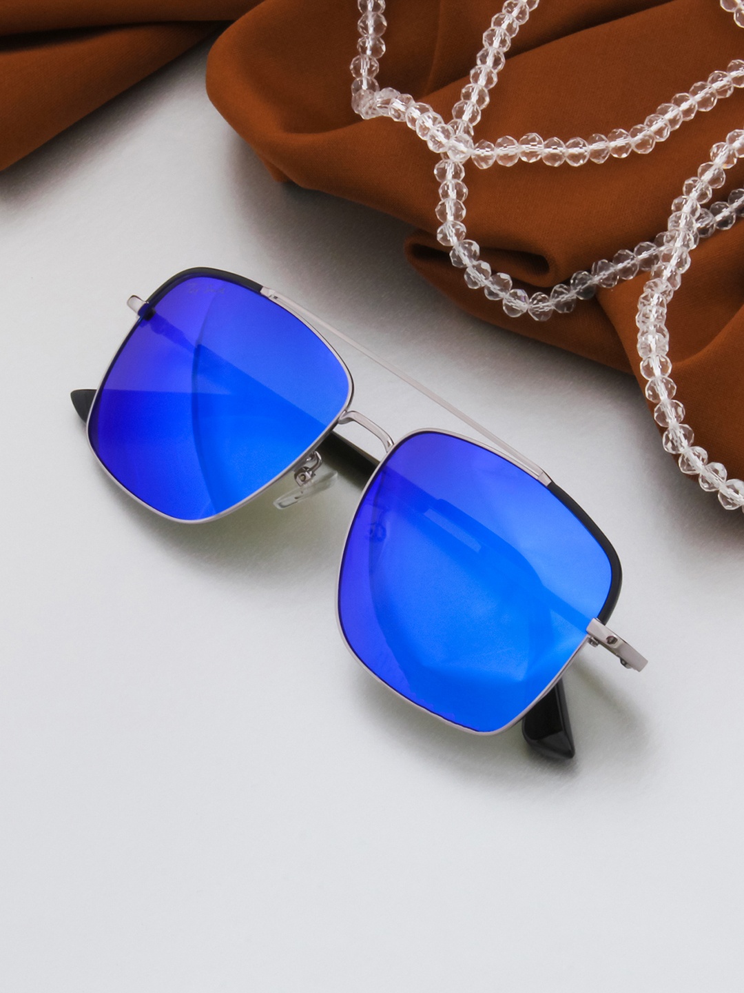 

Ted Smith Unisex Aviator Sunglasses TS-N1259S_SIL, Blue