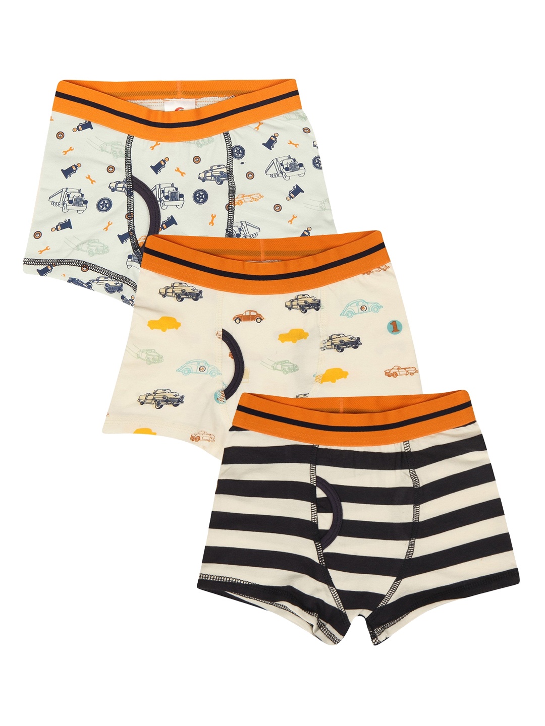 

Charm n Cherish Boys Pack of 3 Trunks BWTR20, White