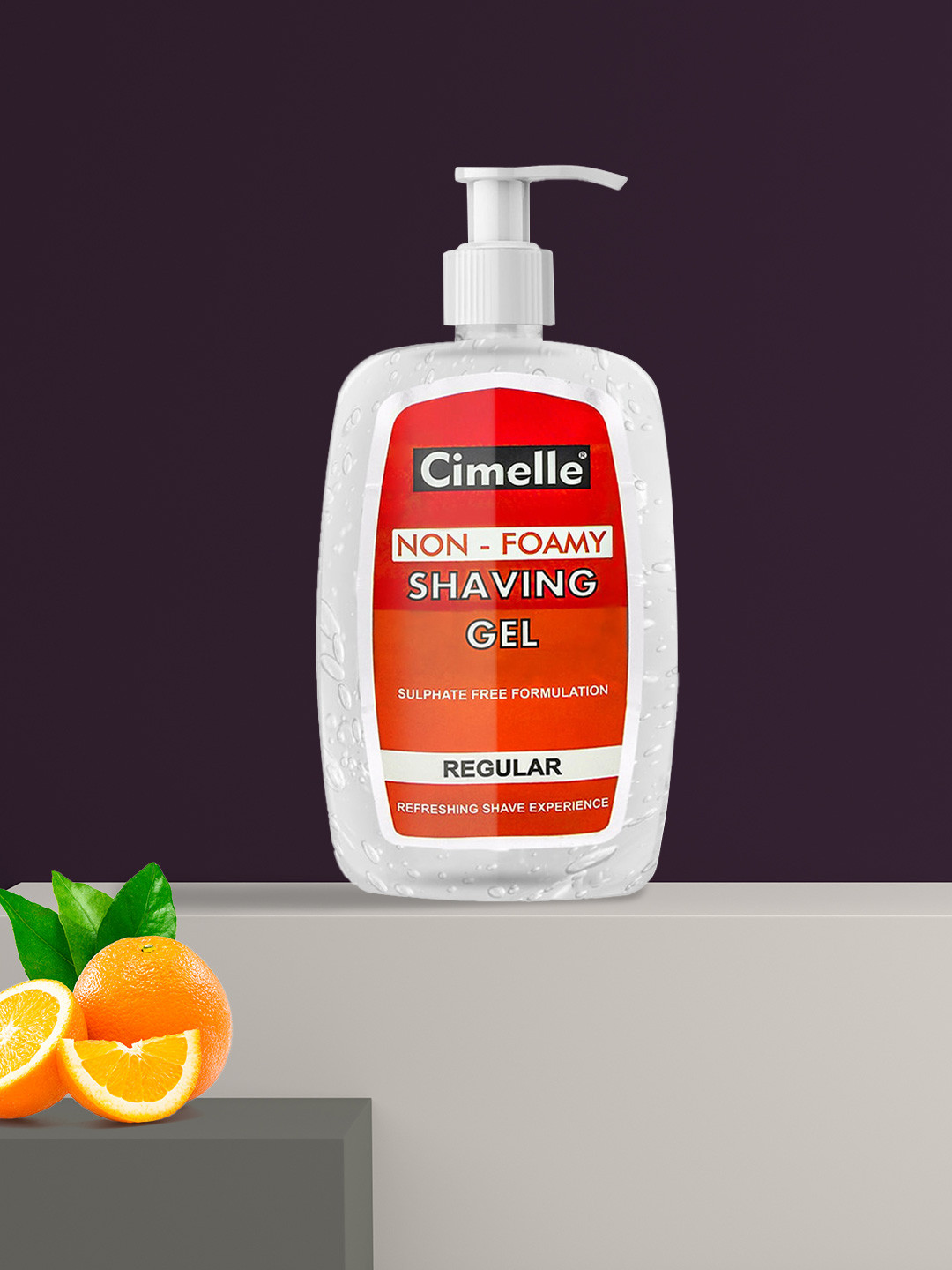 

CIMELLE Non- Foamy Shaving Gel Regular, 500ml (Pack of 2), Red