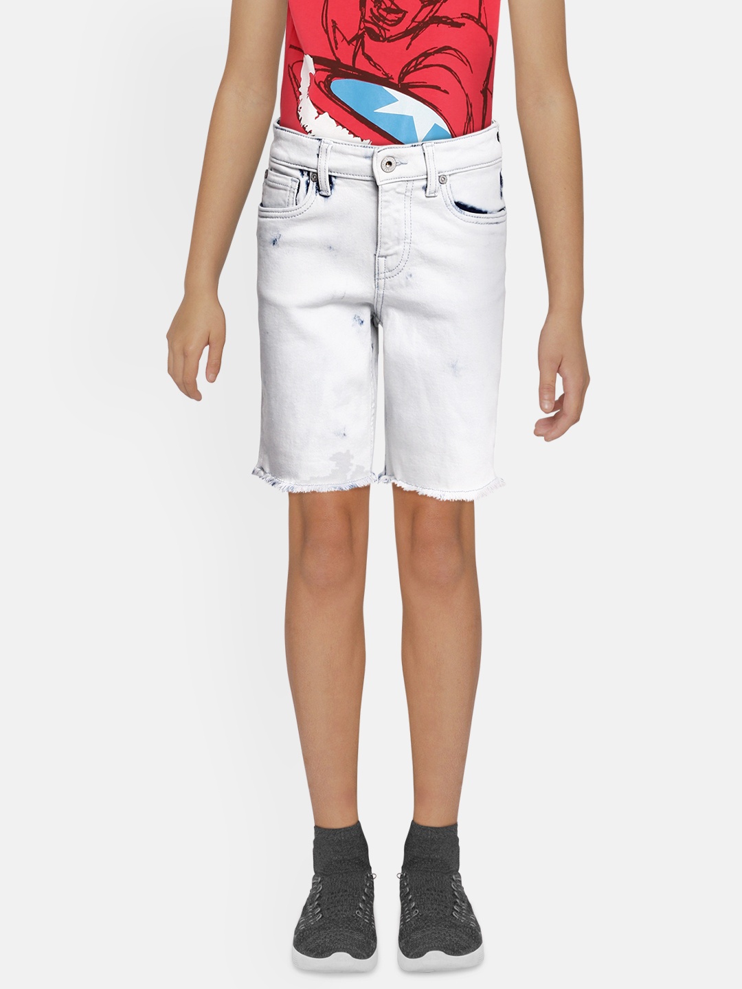 

Jack & Jones Boys Blue Washed Regular Fit Denim Shorts