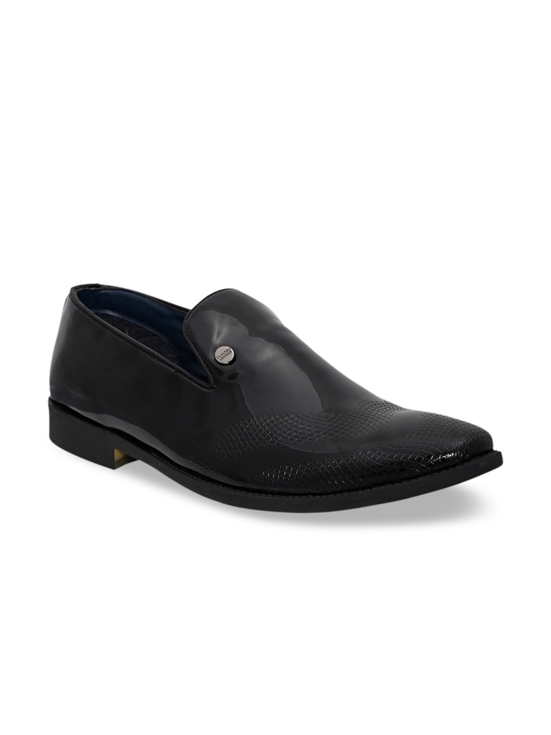 

Carlton London Men Black Slip-On Formals