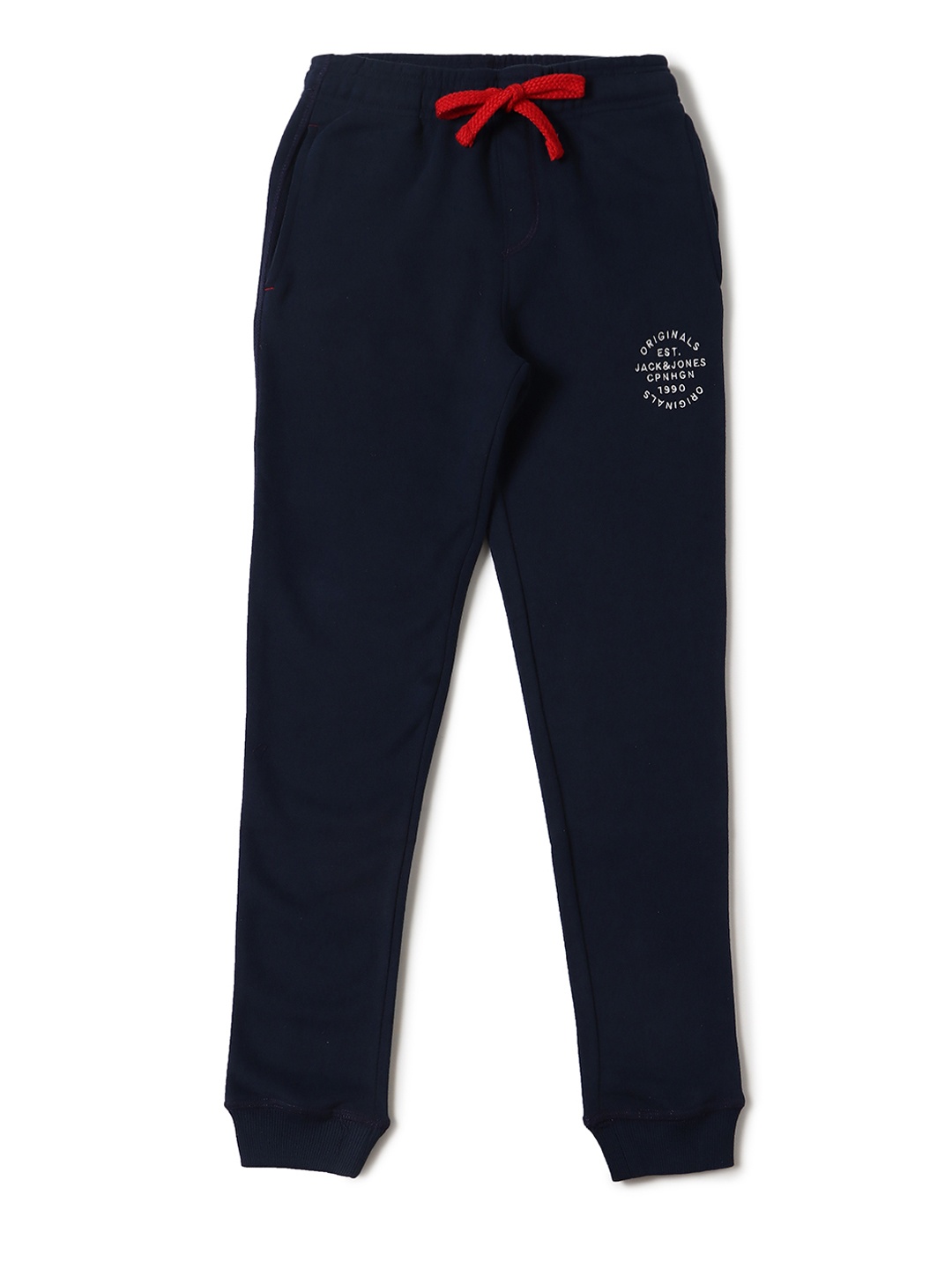 

Jack & Jones Boys Navy Blue Solid JOR ZEELAND NOS SWEA Slim Fit Joggers