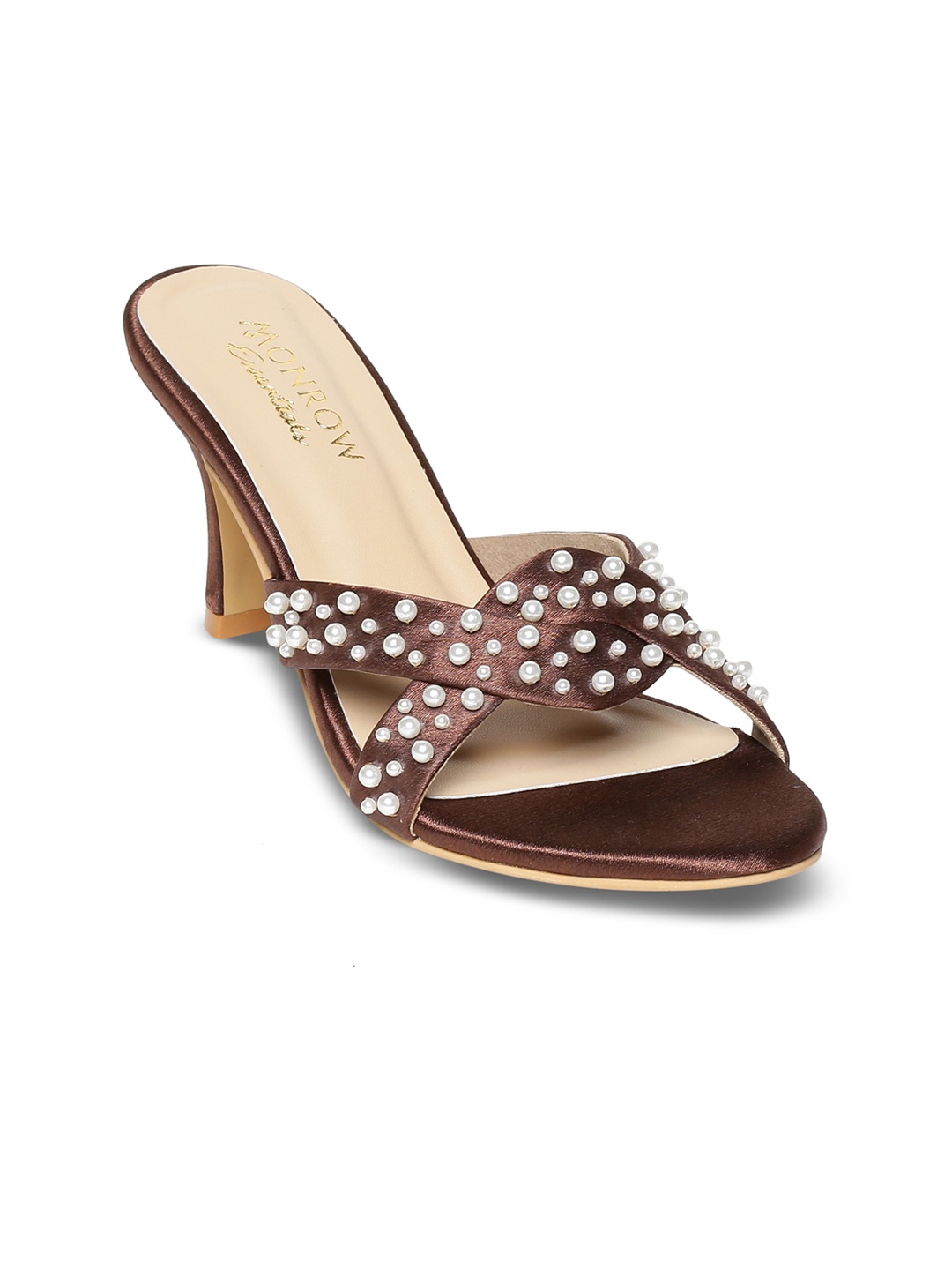 

Monrow Women Brown Embellished Slim Heels