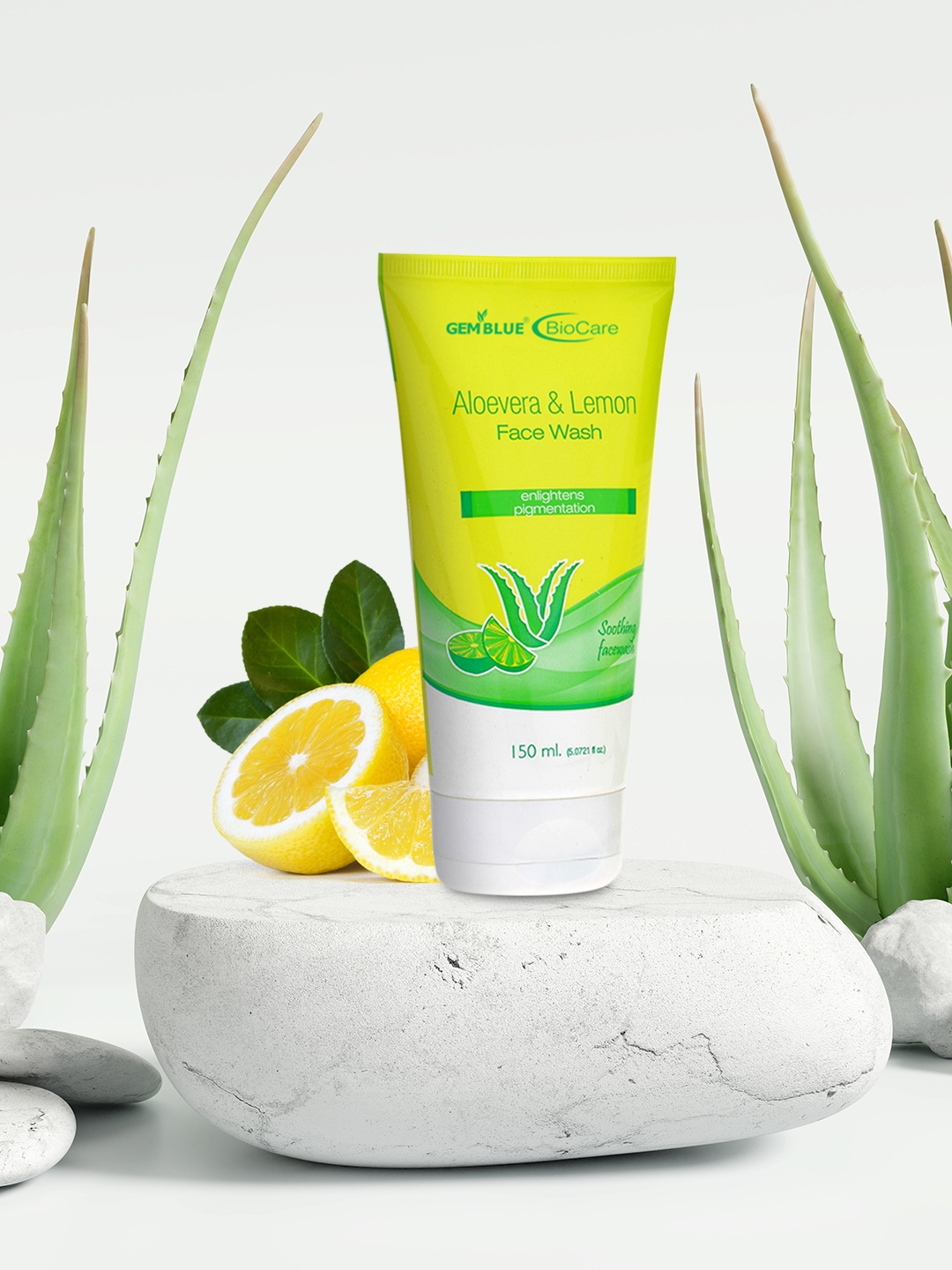

GEMBLUE BioCare Aloevera & Lemon Face Wash 150ML (PACK OF 2), Green