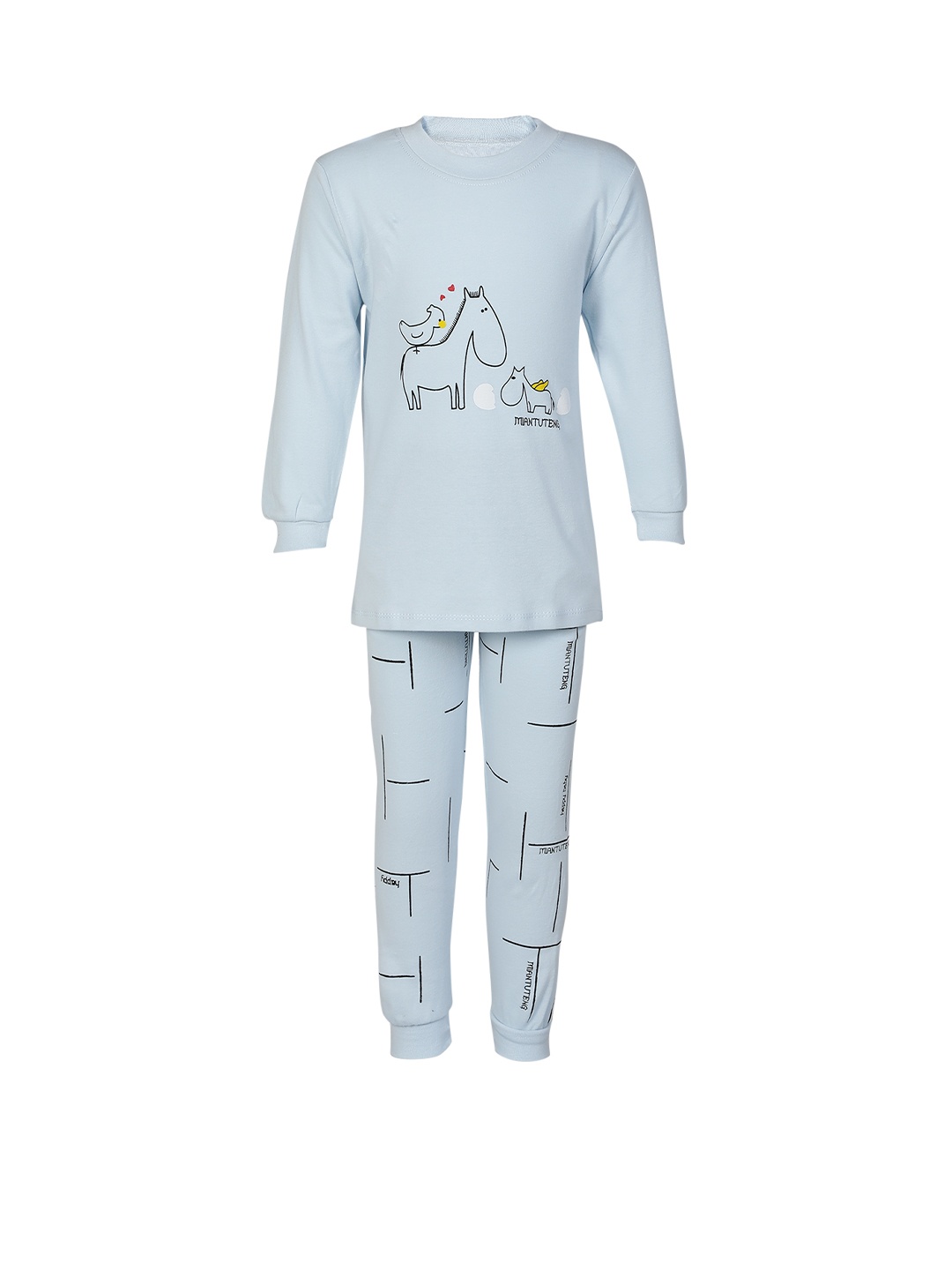 

PASSION PETALS Boys Blue Printed Night suit