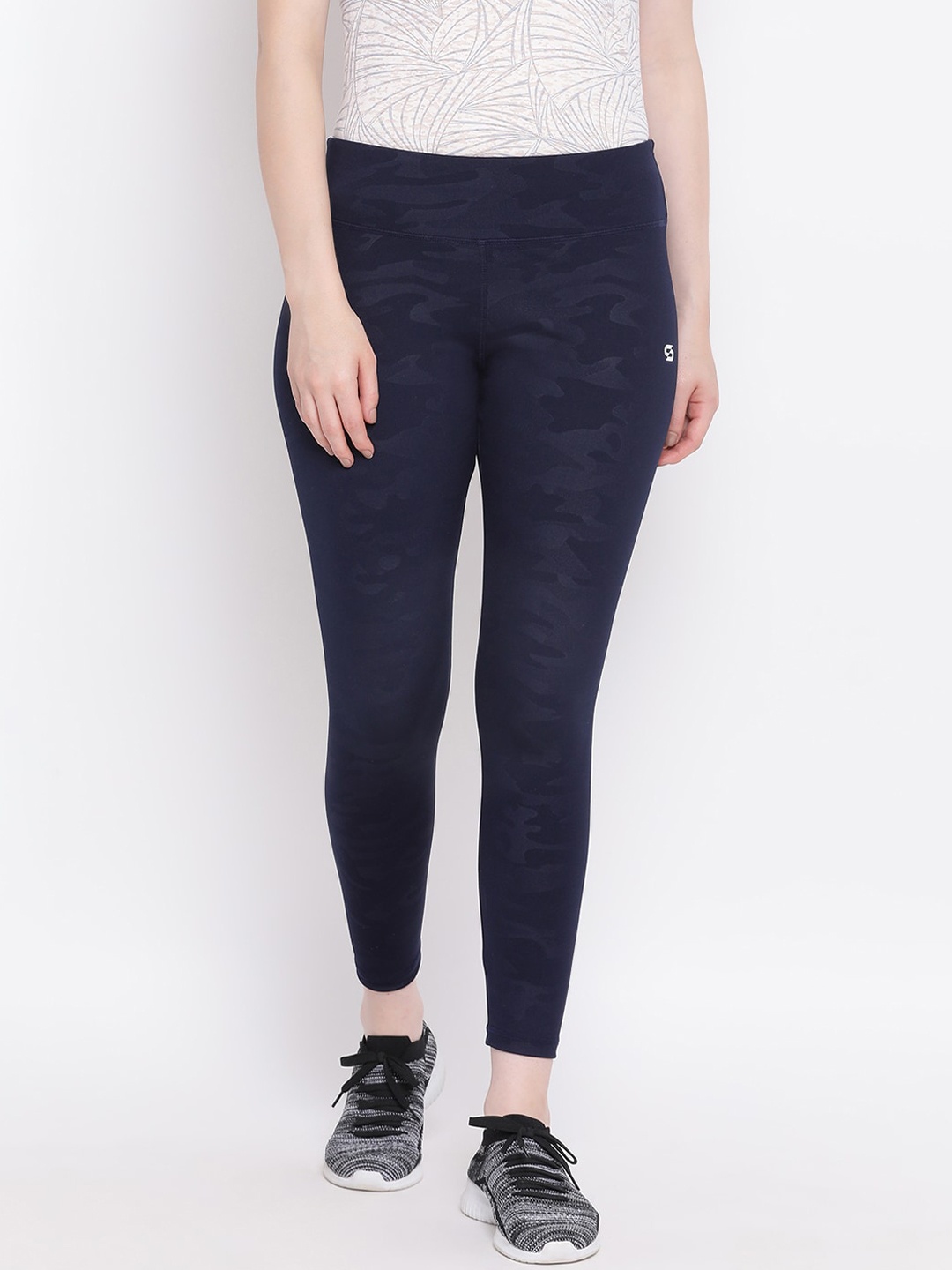 

Spolei Women Navy Blue Solid Ankle Length Leggings