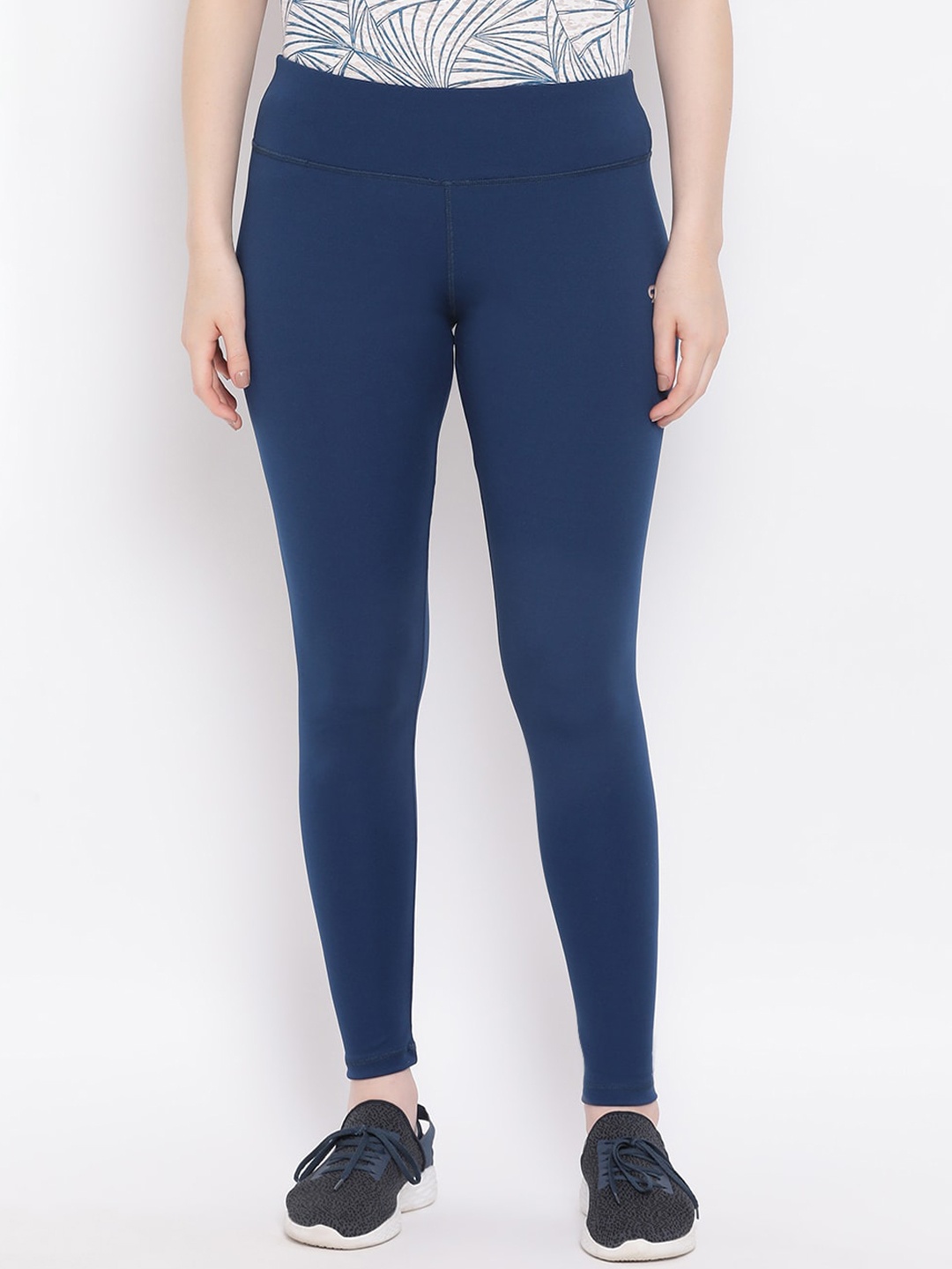 

Spolei Women Blue Solid Airforce Ankle Length Tights