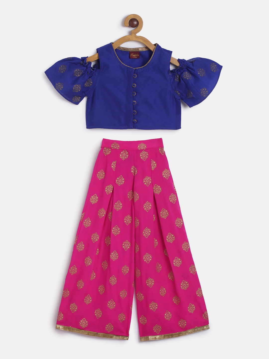 

Twisha Girls Blue Printed Top with Palazzos