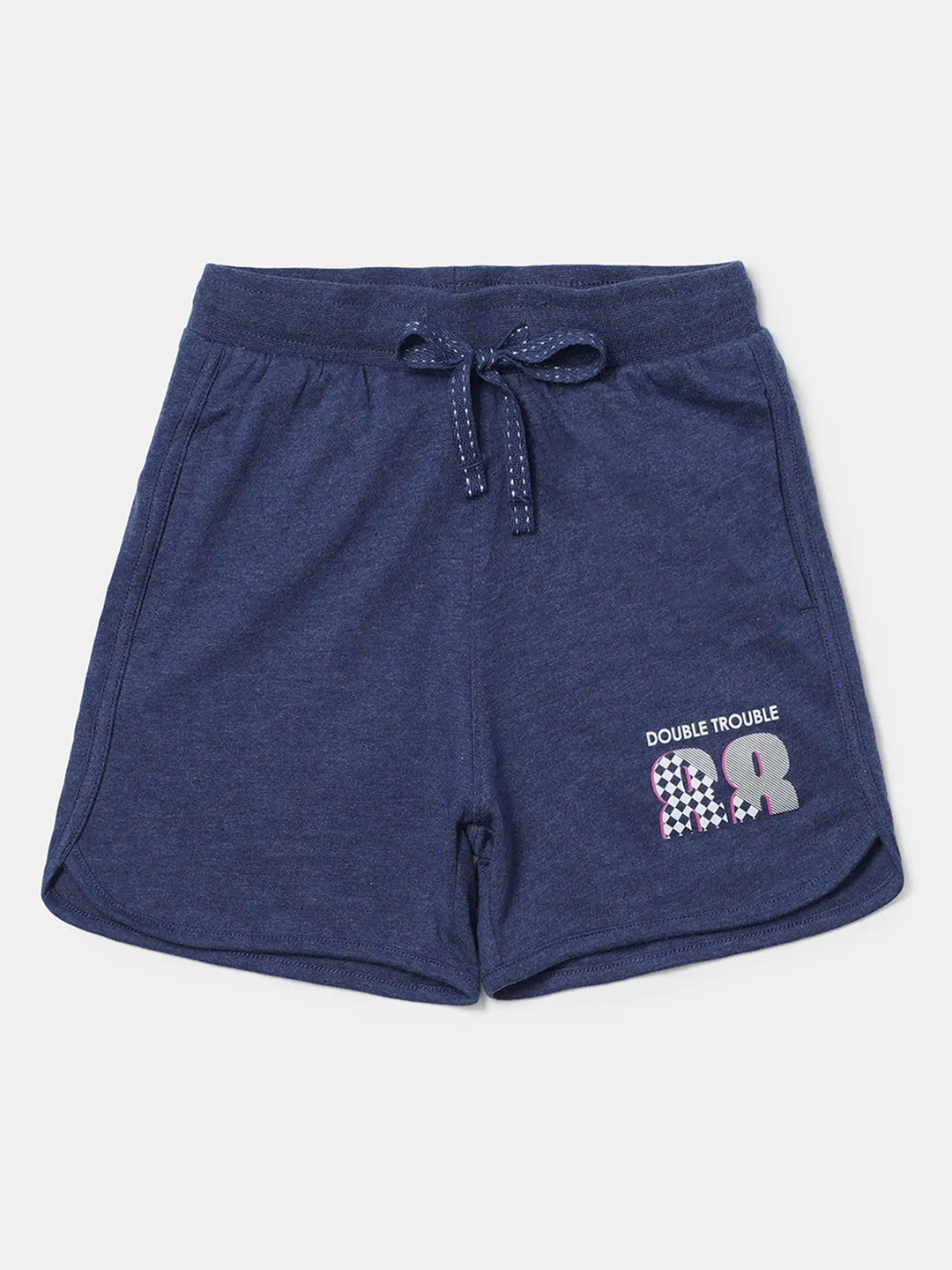 

Jockey Girls Super Combed Cotton Rich Relaxed Fit Printed Curved Hem Styled Shorts - AG07, Blue