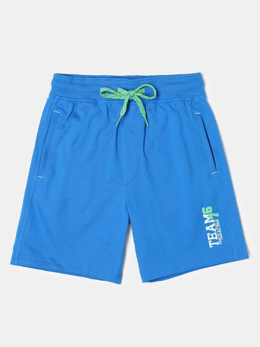 

Jockey Boys Super Combed Cotton Printed Shorts With Convenient Side Pockets-AB12, Blue