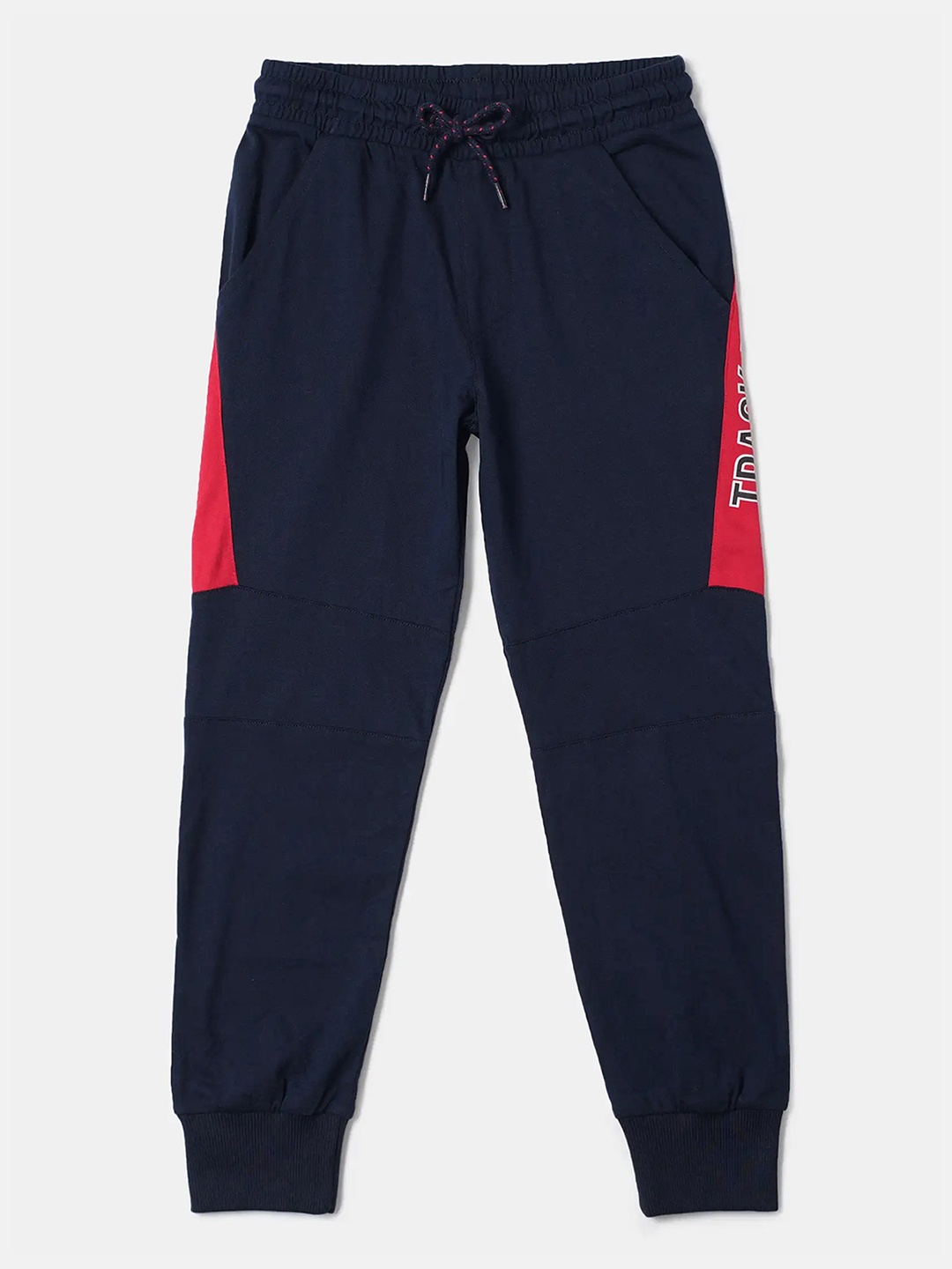 

Jockey Boys Super Combed Cotton Rich Graphic Printed Joggers - AB18, Navy blue