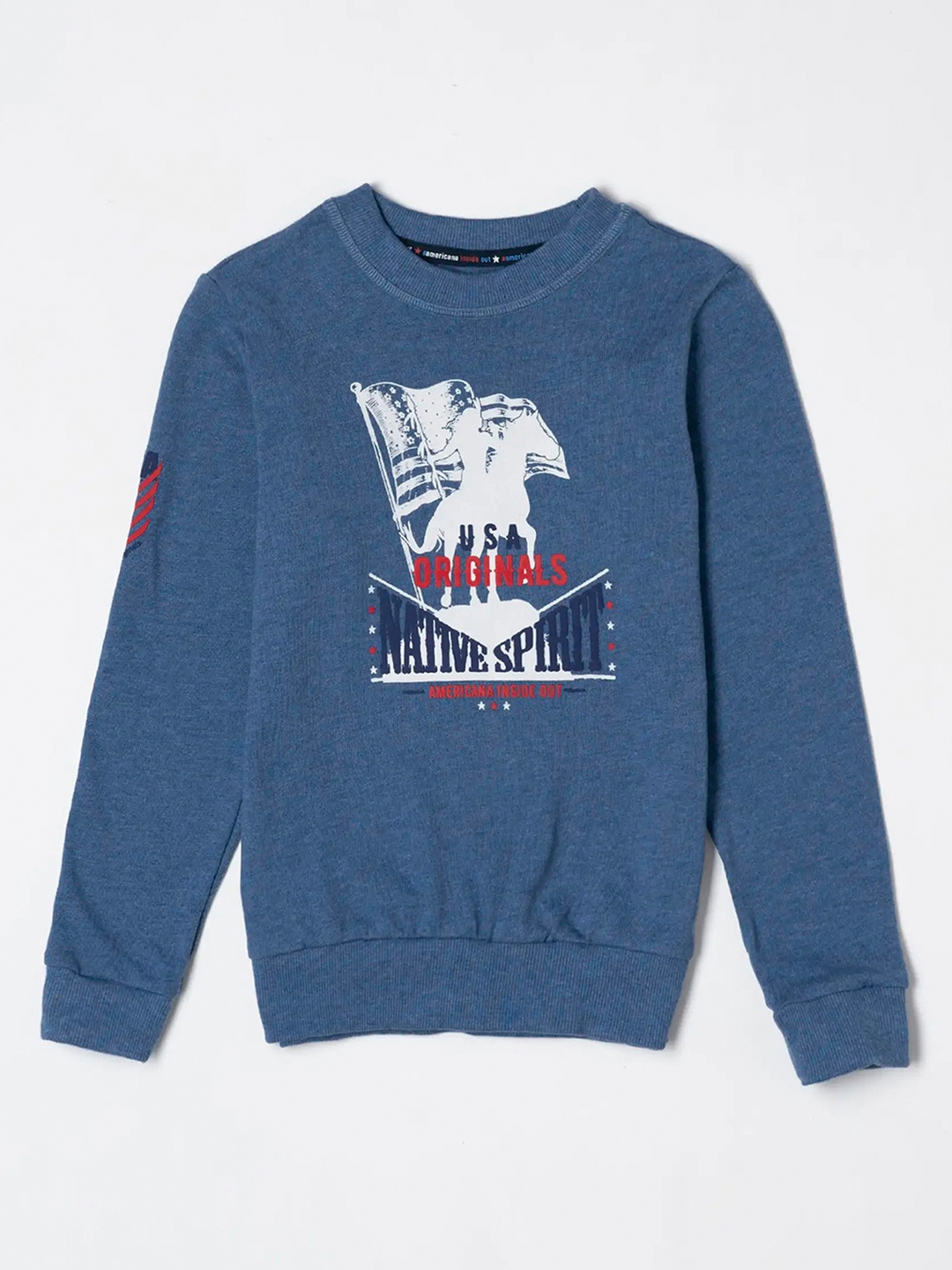 

Jockey Boys Super Combed Cotton Rich Graphic Printed Sweatshirt-UB58, Blue