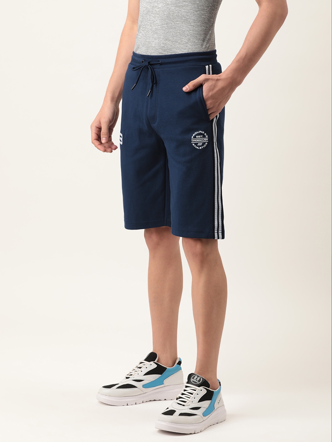 

Proline Active Men Navy Blue Mid-Rise Sports Shorts