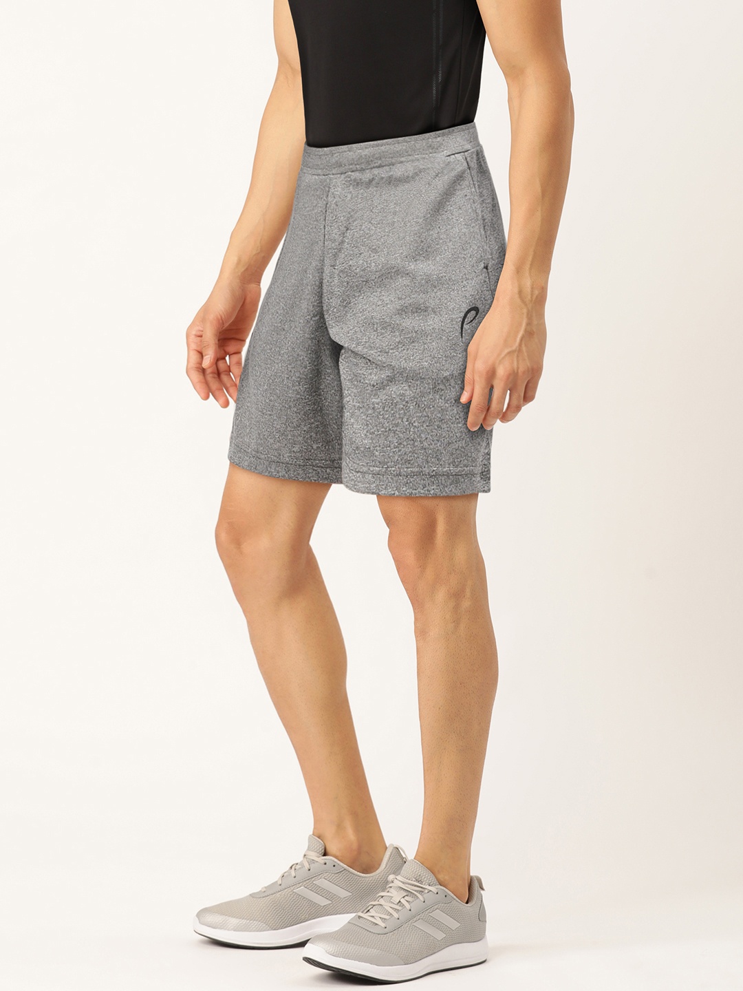 

Proline Active Men Grey Melange Solid Regular Fit Regular Shorts