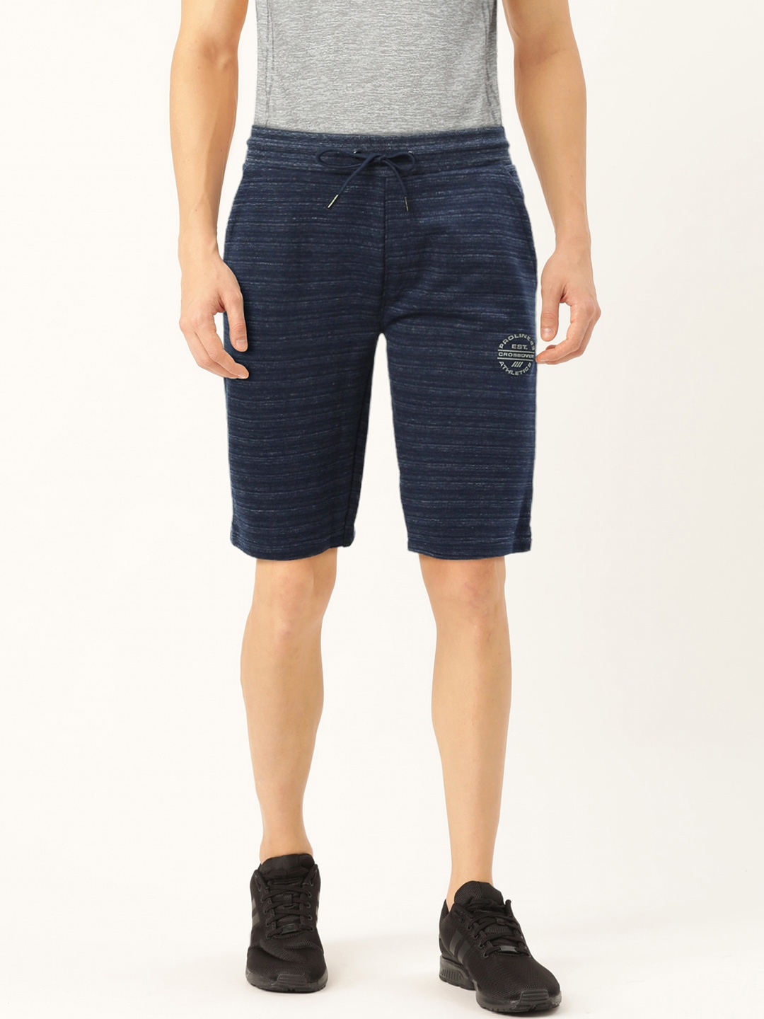 

Proline Active Men Blue Striped Slim Fit Regular Shorts