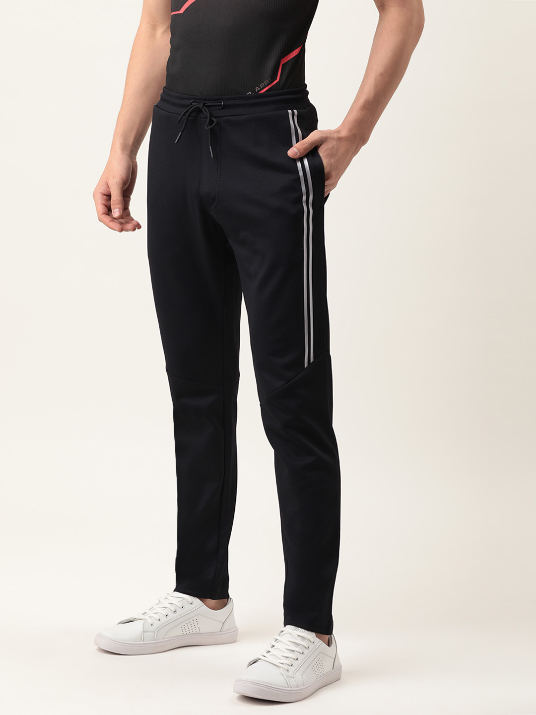 

Proline Active Men Black Slim Fit Solid Track Pants