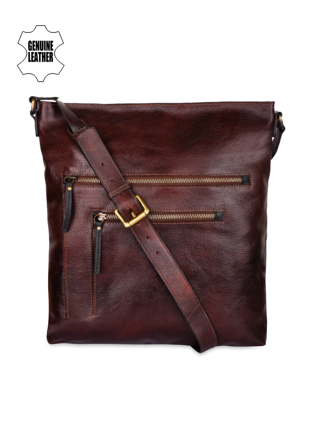 

TKWD Leathers Unisex Brown Genuine Leather Laptop Bag
