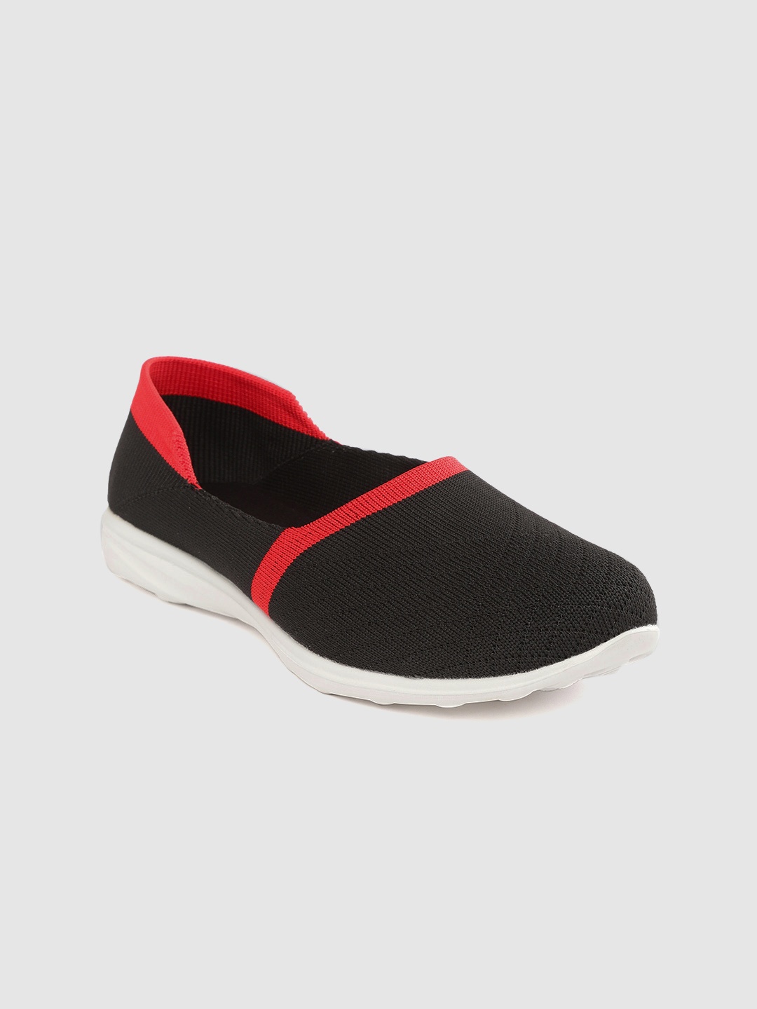 

HRX by Hrithik Roshan Women Black Woven Design Soft Walk Ballerina Shoes