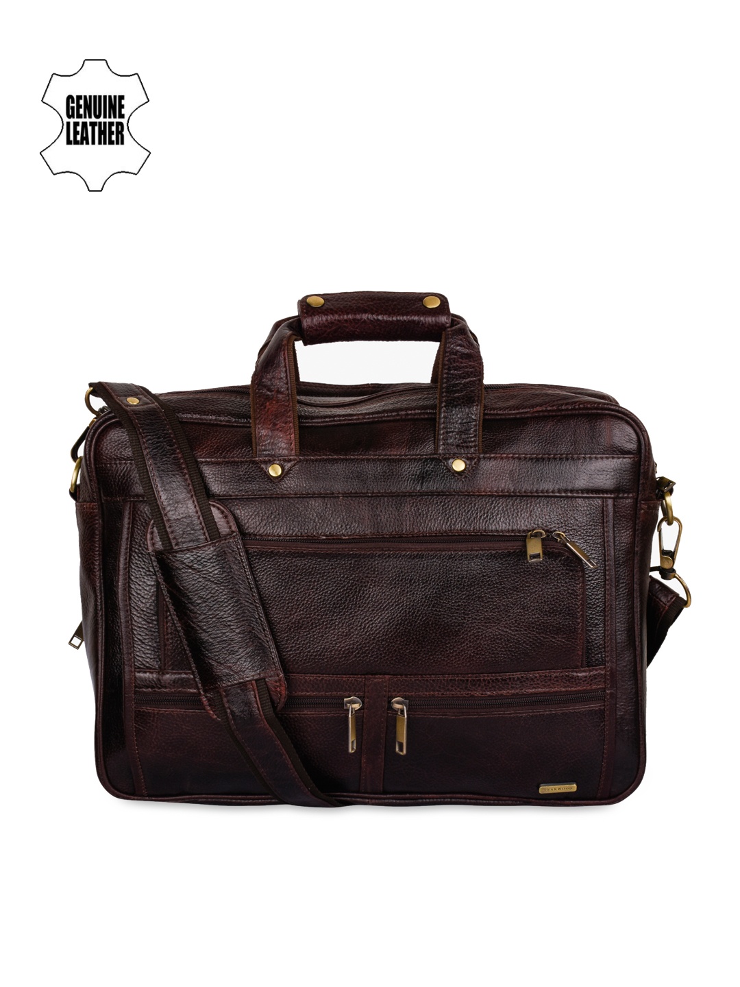 

TKWD Leathers Unisex Brown Genuine Leather Laptop Bag