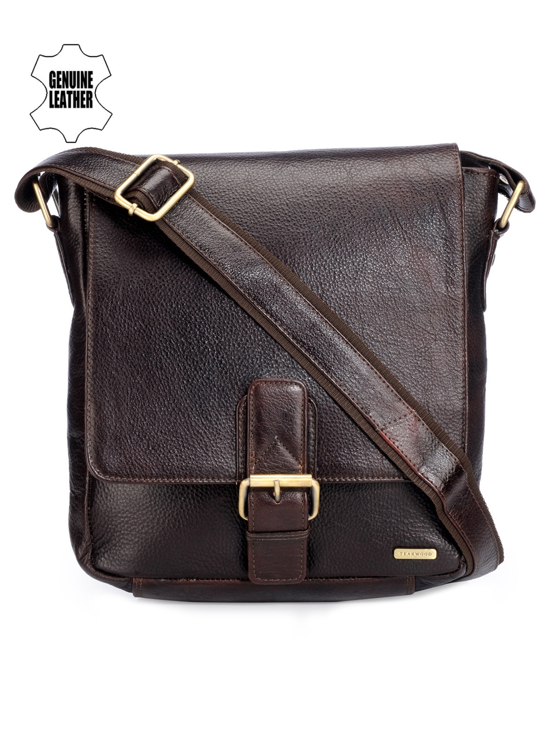 

TKWD Leathers Unisex Brown Genuine Leather Messenger Bag