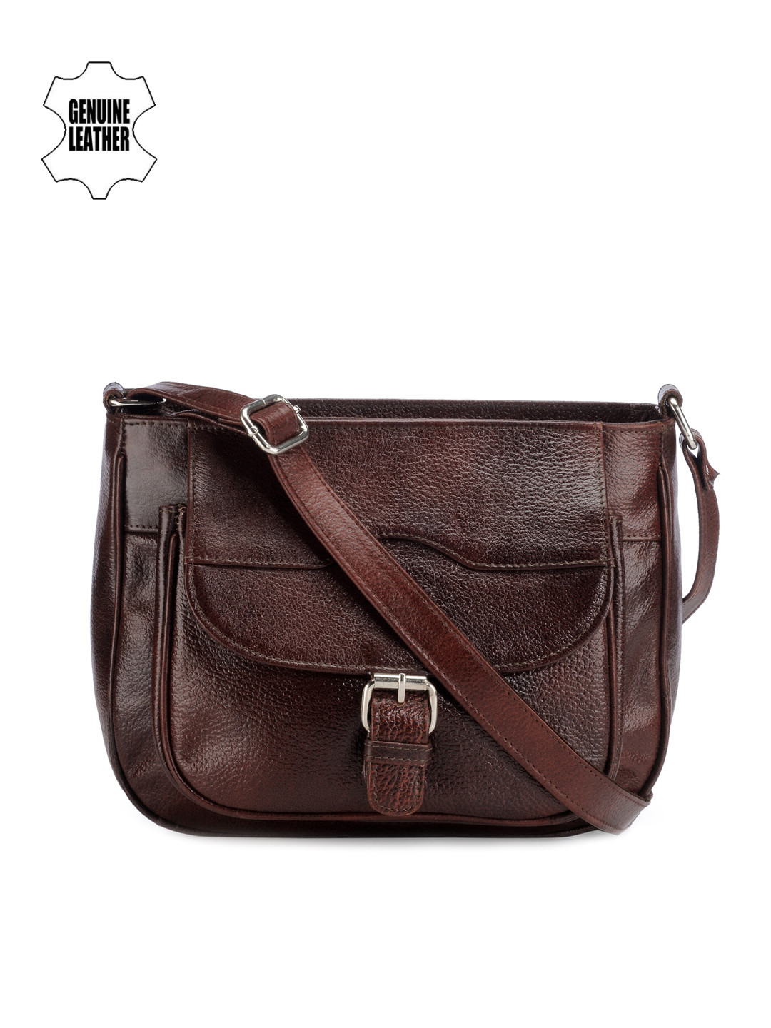 

TKWD Leathers Unisex Brown Genuine Leather Messenger Bag