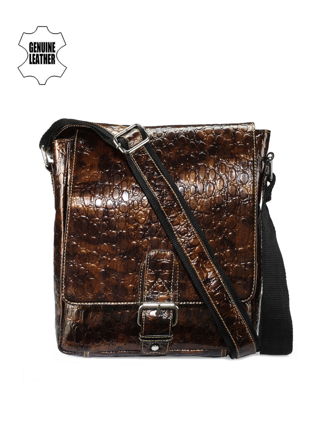 

TKWD Leathers Unisex Brown Genuine Leather Messenger Bag