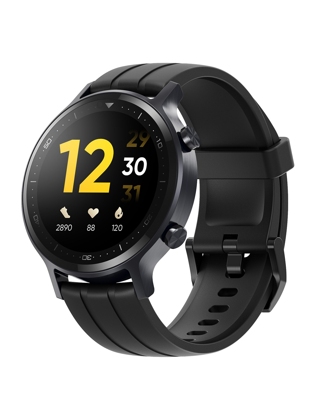 

Realme Black Strap Smart Watch S 1.3 Auto-bright Display with Metallic Dial Smartwatch- Regular