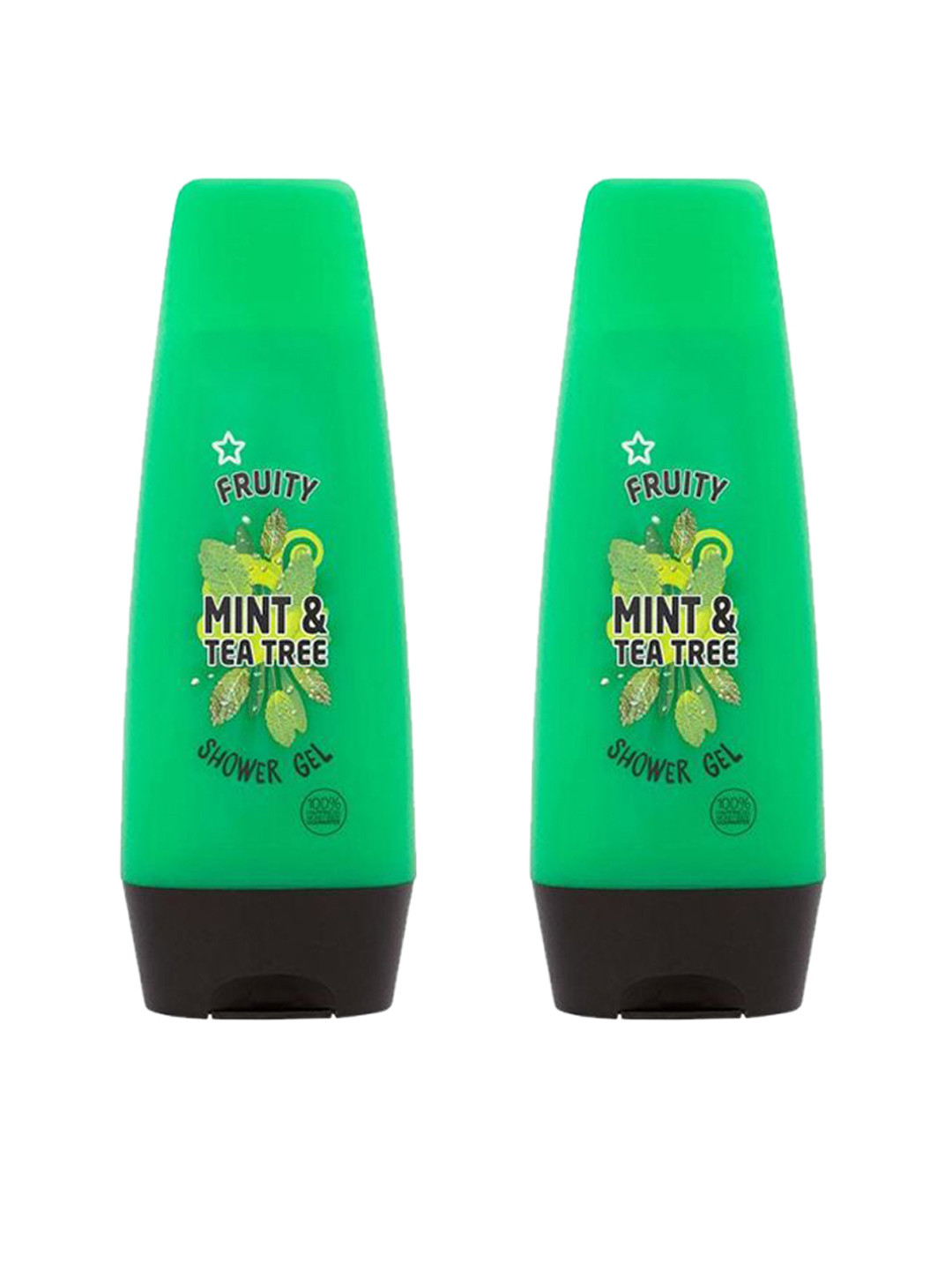 

Superdrug Fruity Set of 2 Mint & Tea Tree Shower Gel, Green