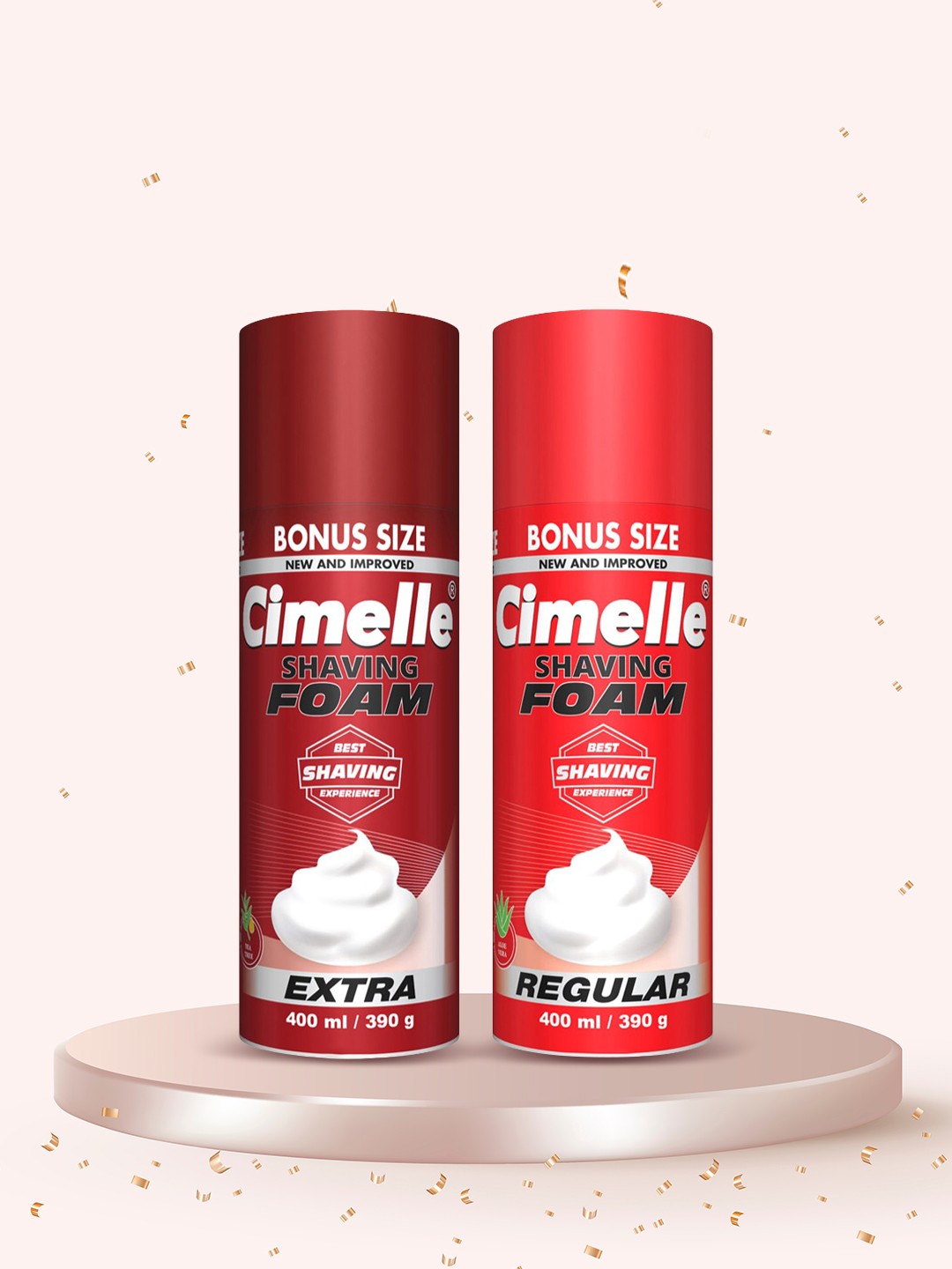 

CIMELLE Men Regular & Extra Shaving Foam, Red