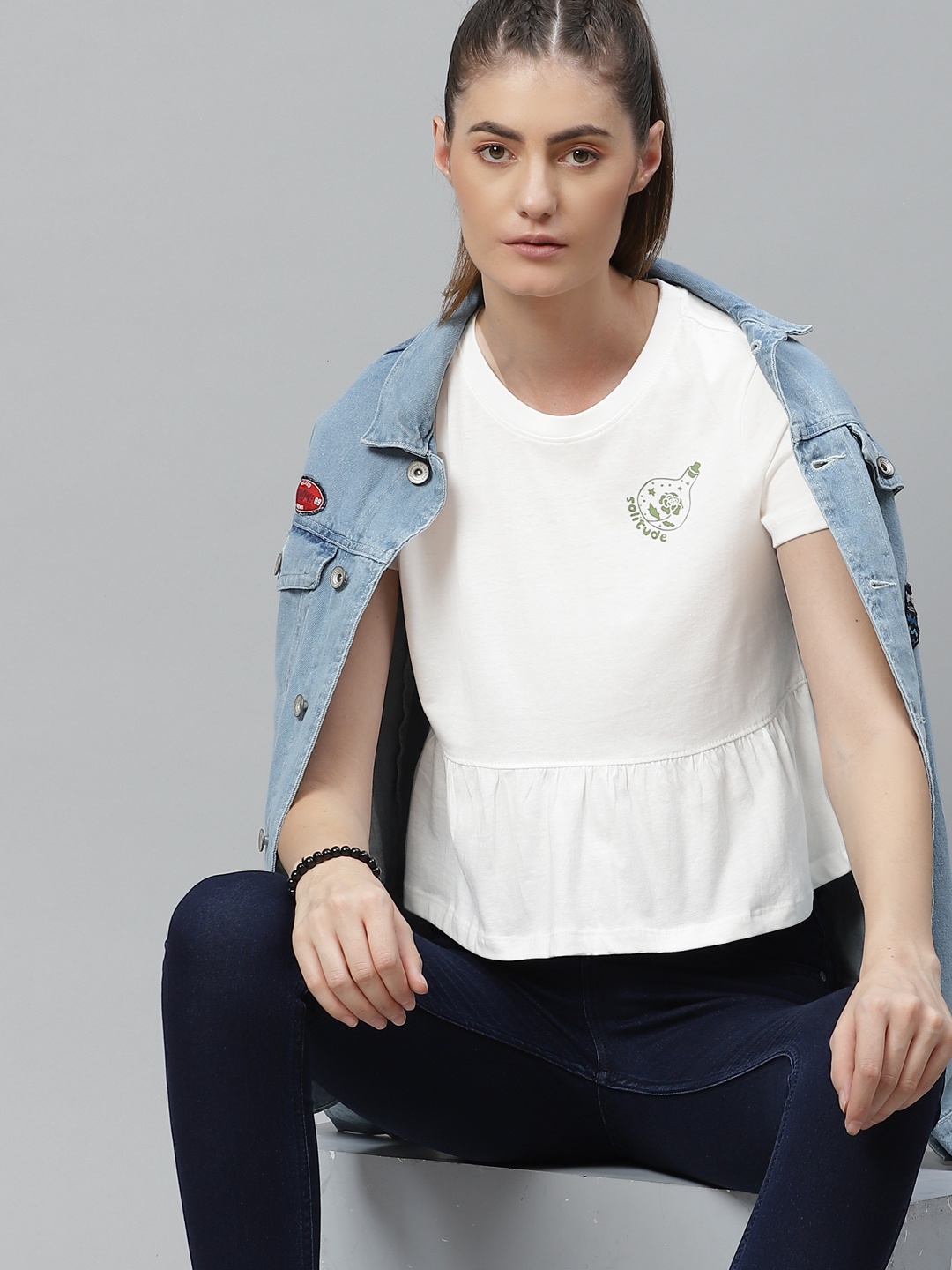 

Metronaut White Pure Cotton A-Line Top