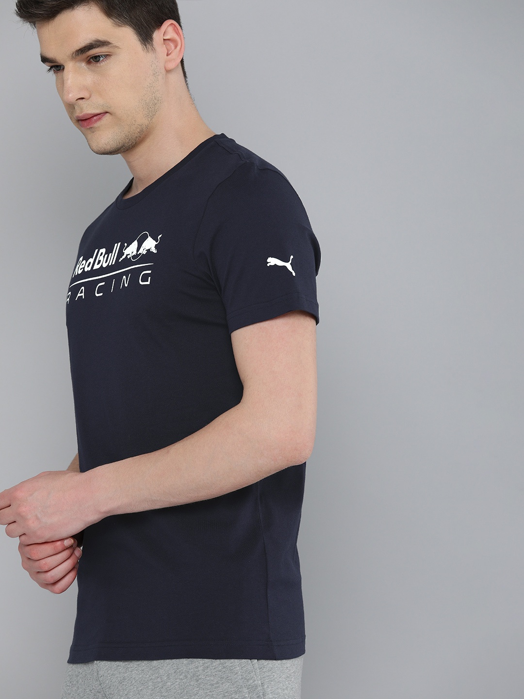 

PUMA Motorsport Men Navy Blue RBR Logo Printed Round Neck Pure Cotton Motorsport T-shirt