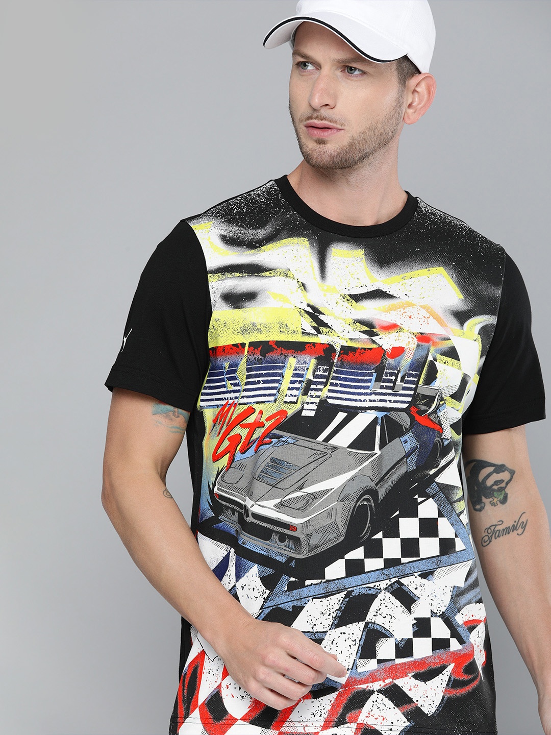 

PUMA Motorsport Men Black Printed BMW MMS Street Vintage Round Neck Pure Cotton Motorsport T-shirt
