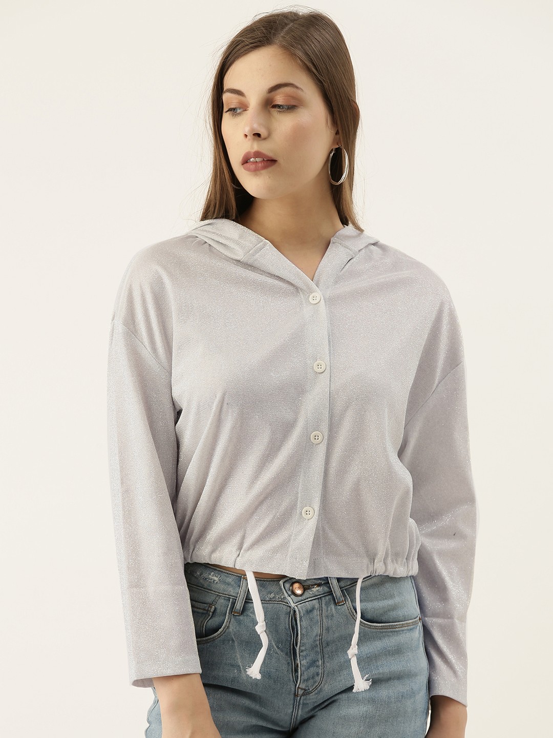 

Campus Sutra Women White Solid Regular Fit Casual Shirt