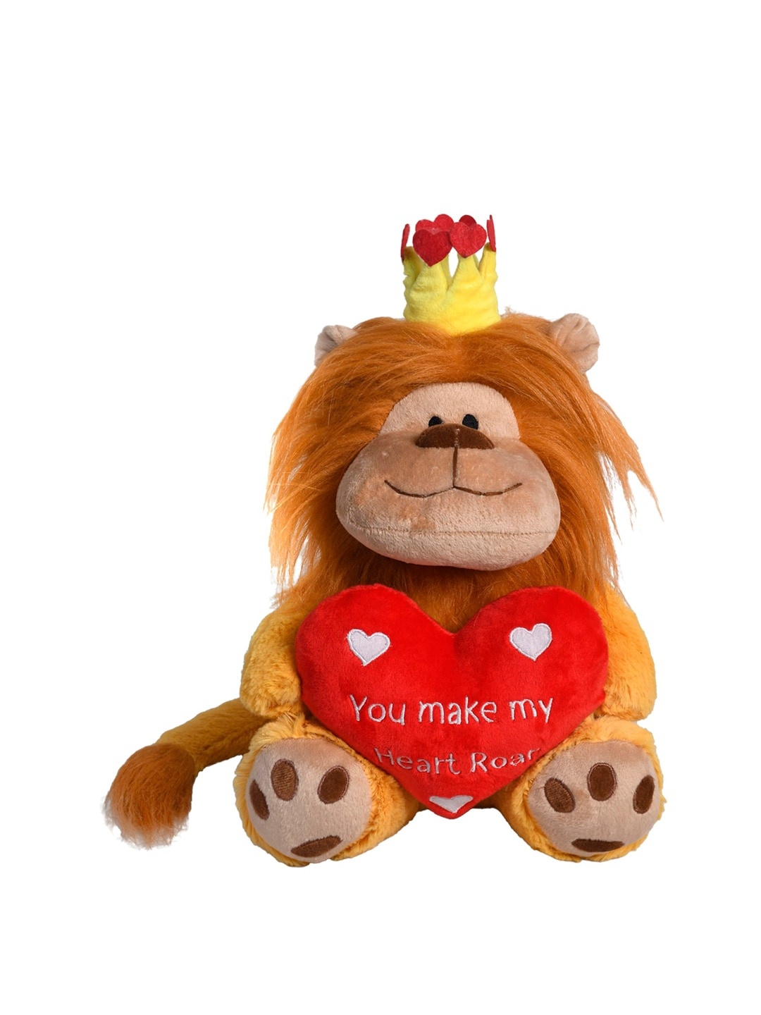 

Ultra Unisex Kids Brown & Red Wild Lion Stuffed Animal Valentine Soft Toy