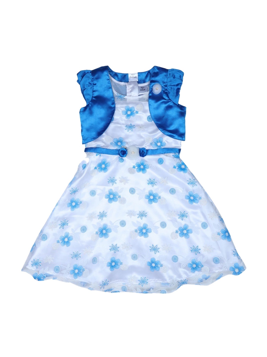 

Doodle Girls Blue Printed A-Line Dress