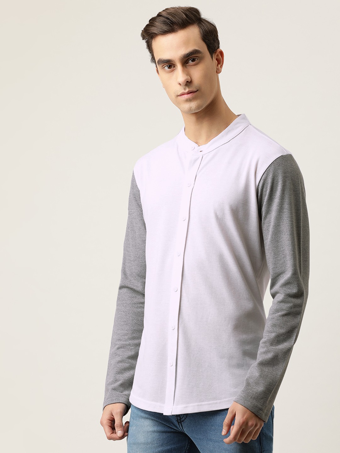 

Campus Sutra Men White Regular Fit Solid Casual Shirt