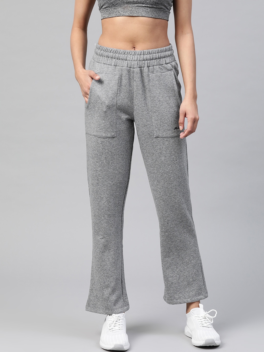 

Alcis Women Grey Melange Solid Track Pants