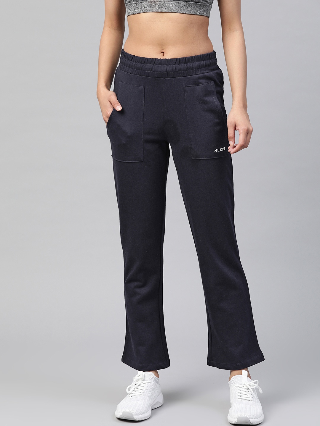 

Alcis Women Navy Blue Solid Track Pants