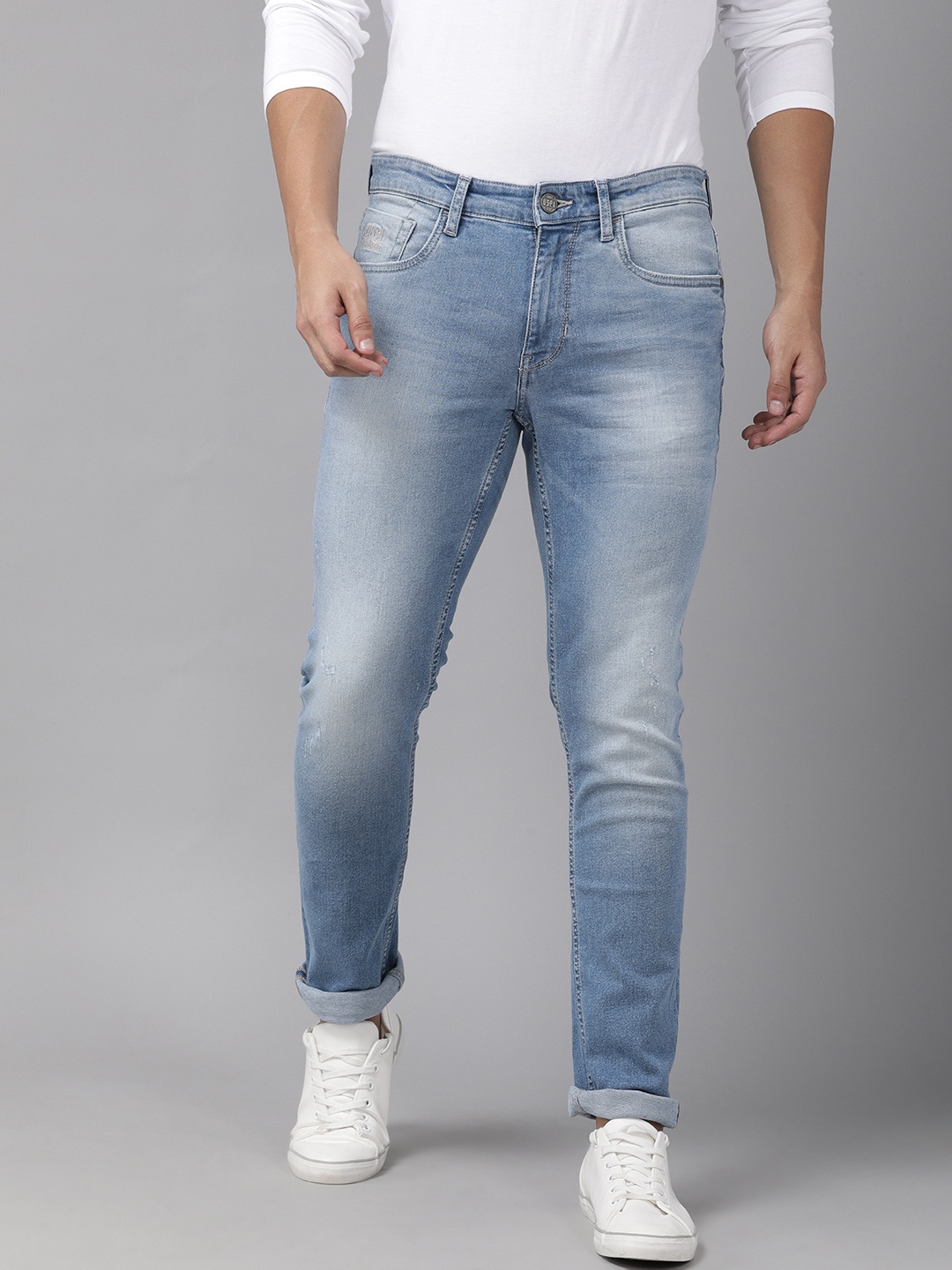 

U.S. Polo Assn. Denim Co. Men Blue Slim Fit Mid-Rise Clean Look Stretchable Jeans